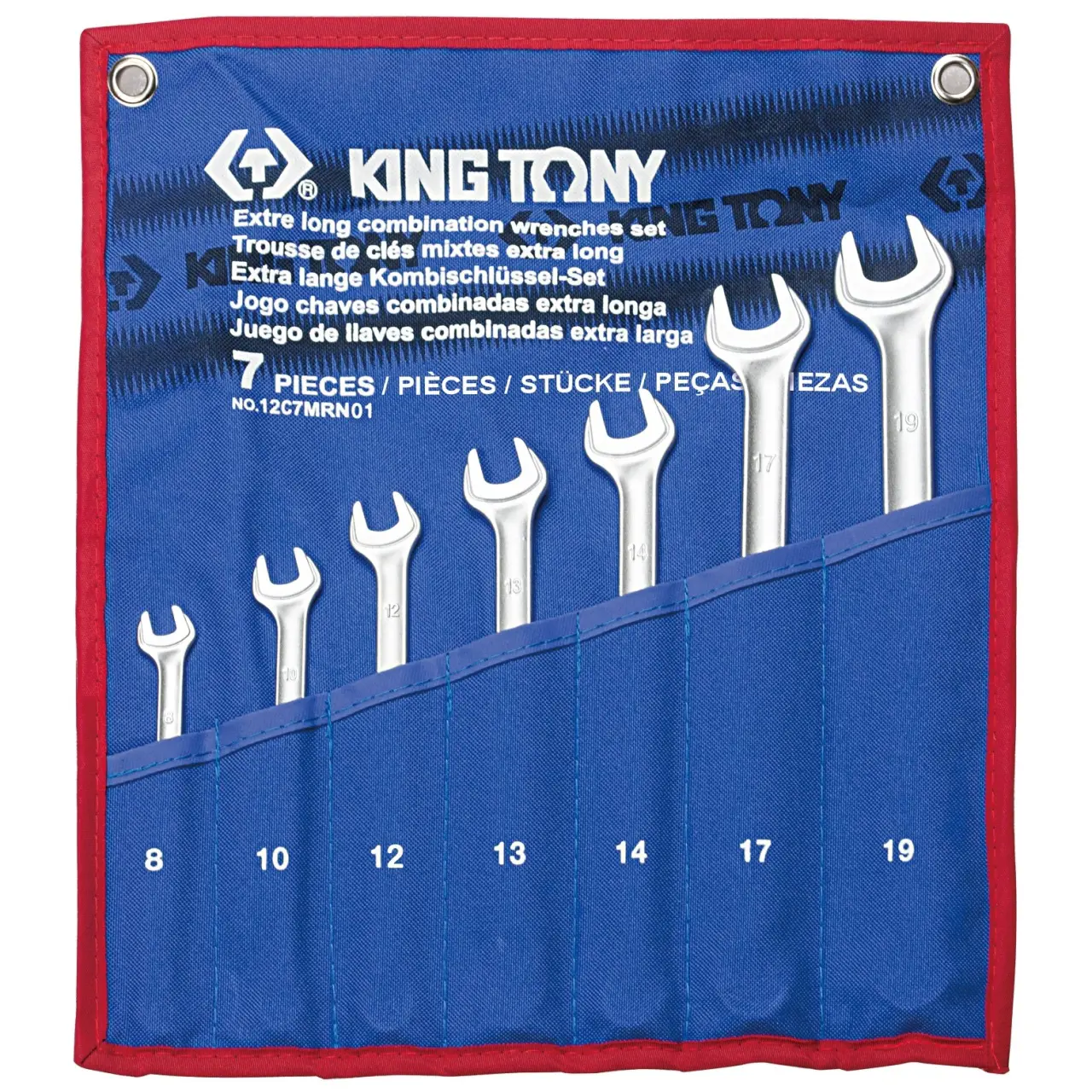 Изображение товара Набор ключей комбинированных King Tony 12C7MRN01 8-19 мм, 7 шт