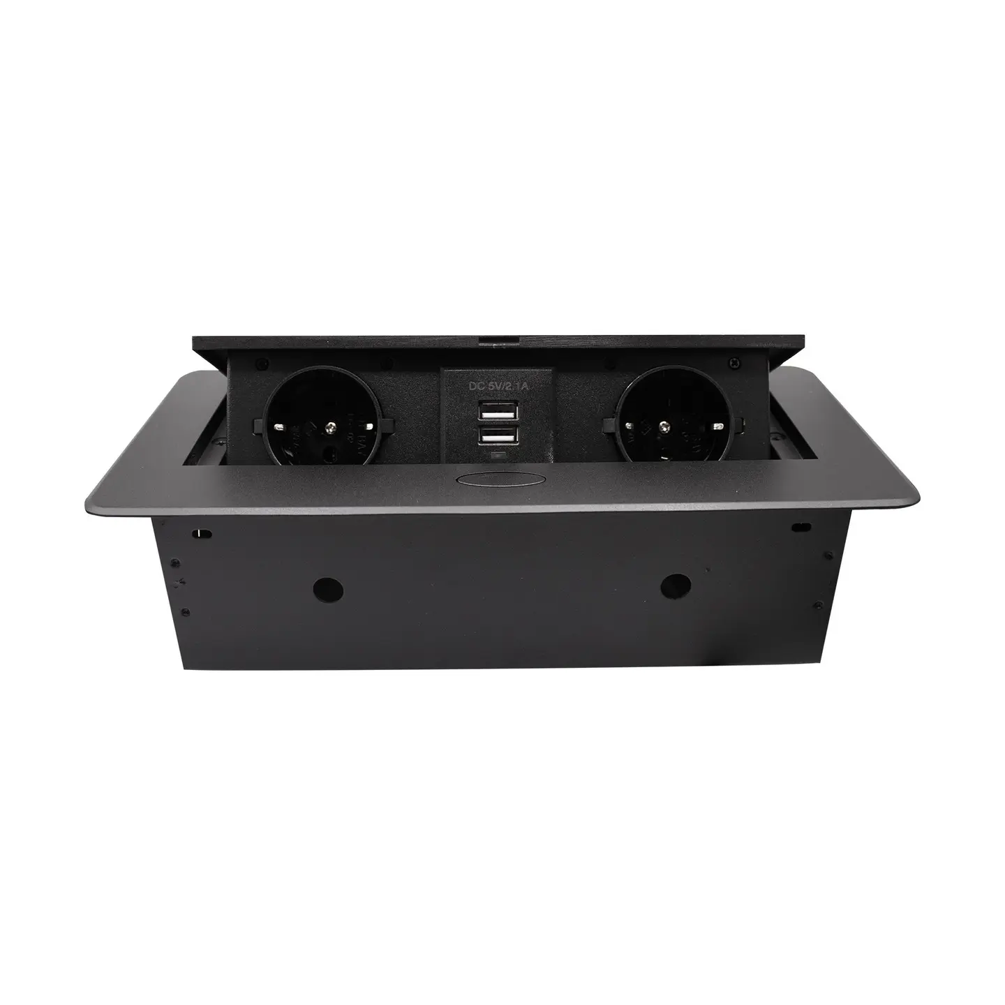 Изображение товара Розетка встраиваемая Kleyman Стандарт JX22602USBblkO с заземлением цвет черный