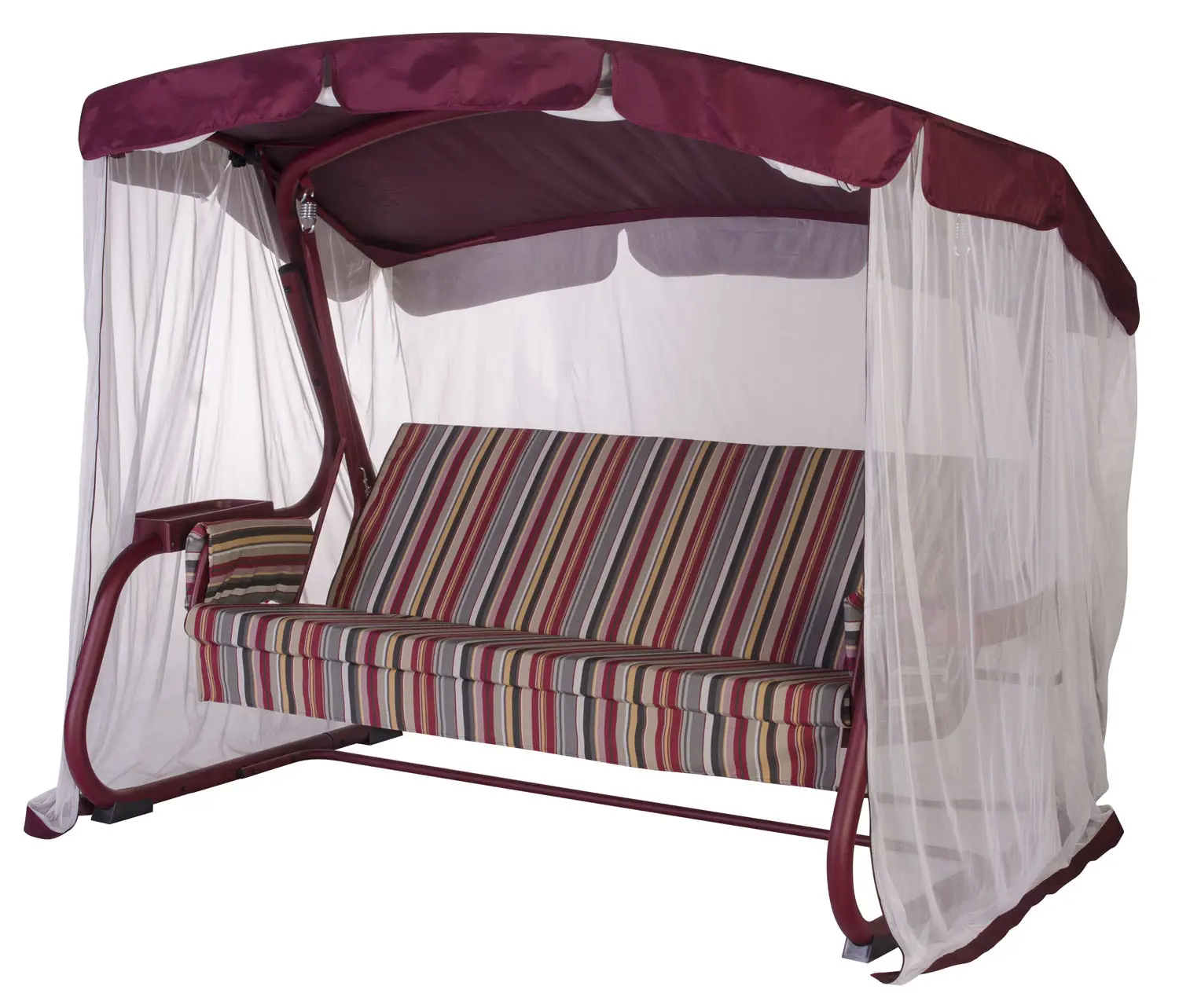 Изображение товара Качели садовые Удачная мебель A51А.003 Майорка 3-х местные до 350 кг красный