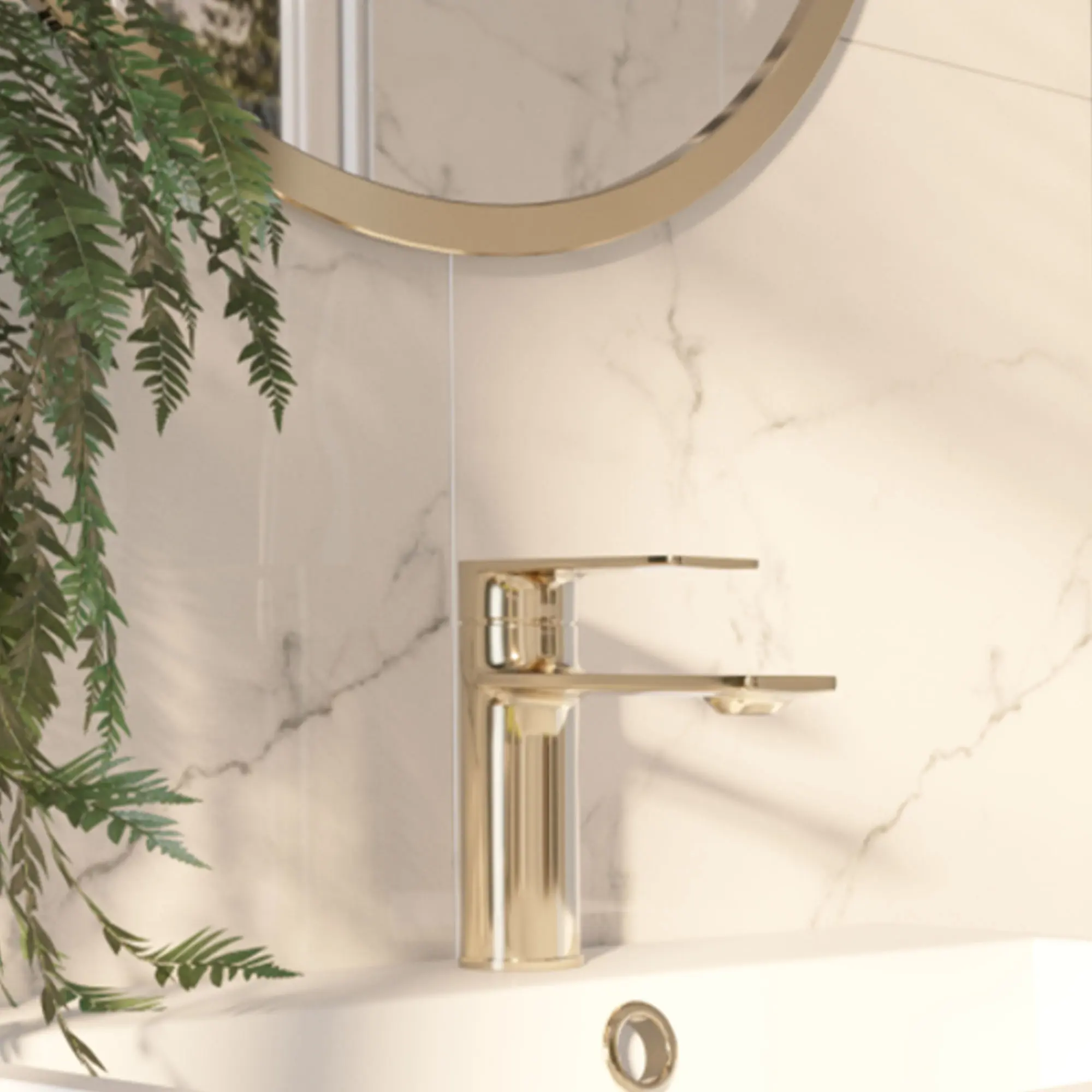 Изображение товара Смеситель для раковины Osgard Fendi Polish Gold однорычажный цвет золотой