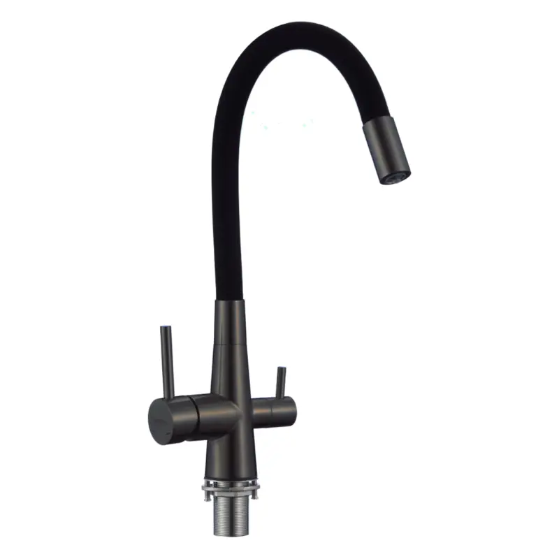 Изображение товара Смеситель для кухни Fmark FS1062-H01-LM гибкий излив 19 см цвет черный