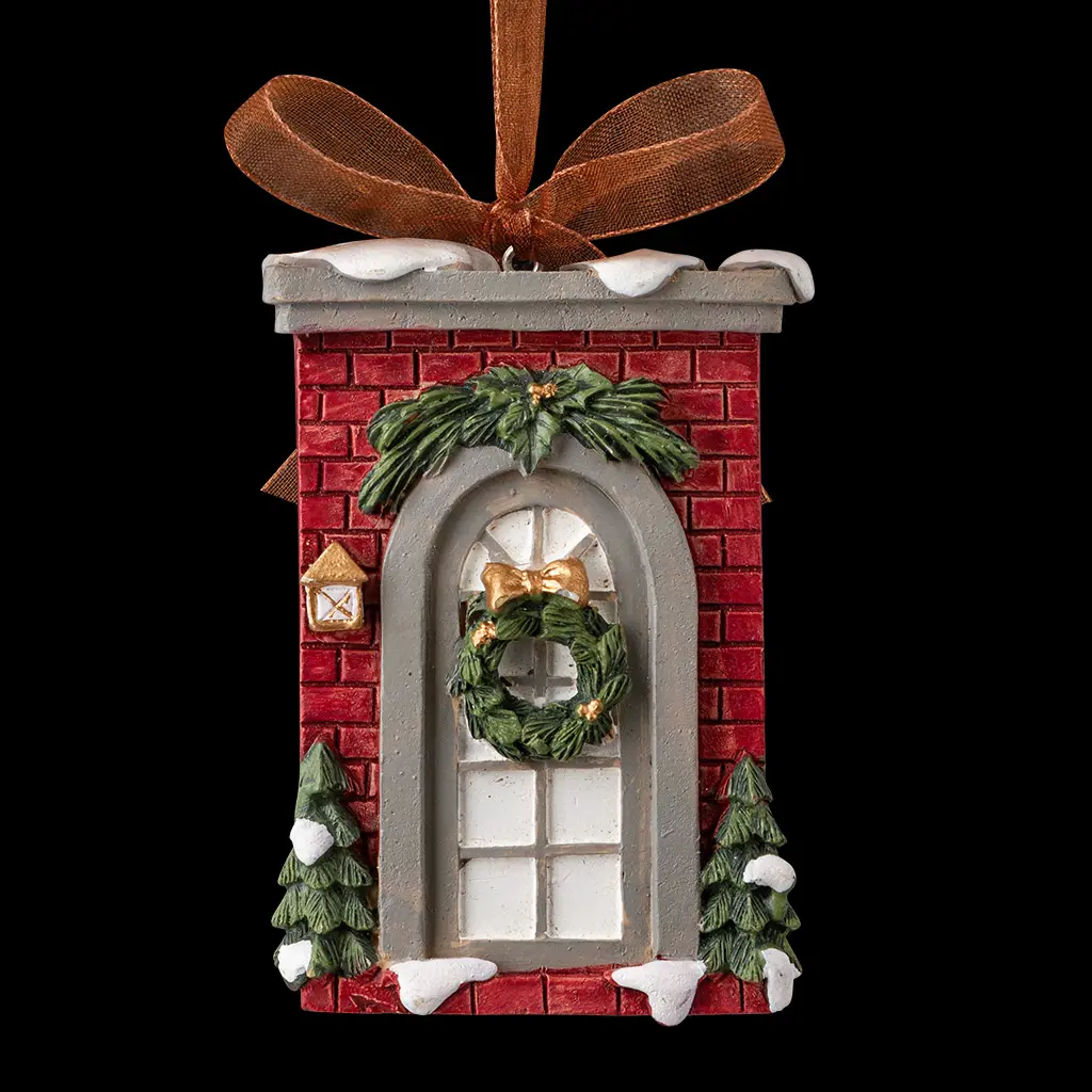 Изображение товара Елочная игрушка Erichkrause Новогодний портал 8.5 см x 1 см красный