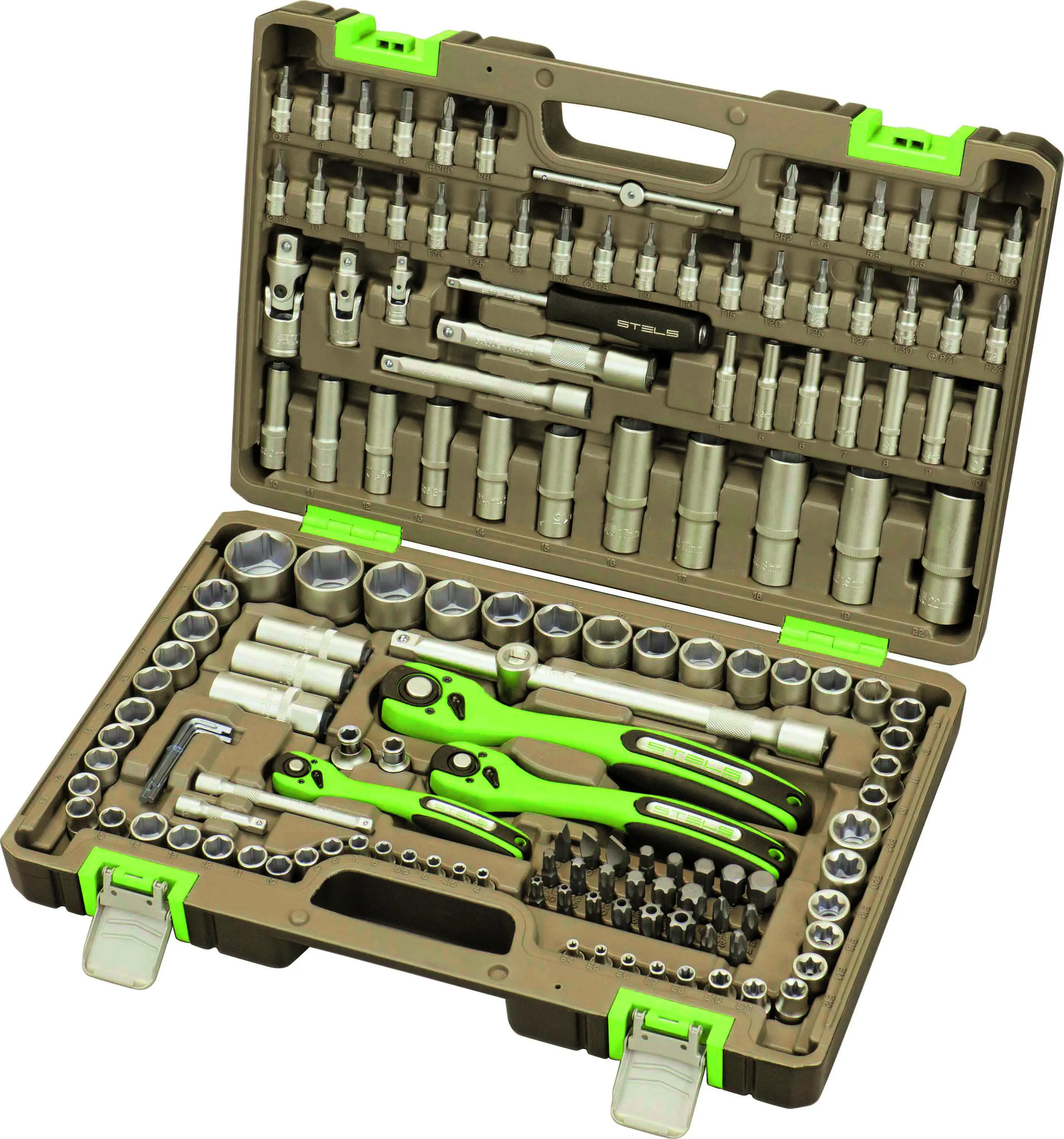 Изображение товара Набор инструментов Stels 14114 151 предметов в усиленном кейсе для авто и дома