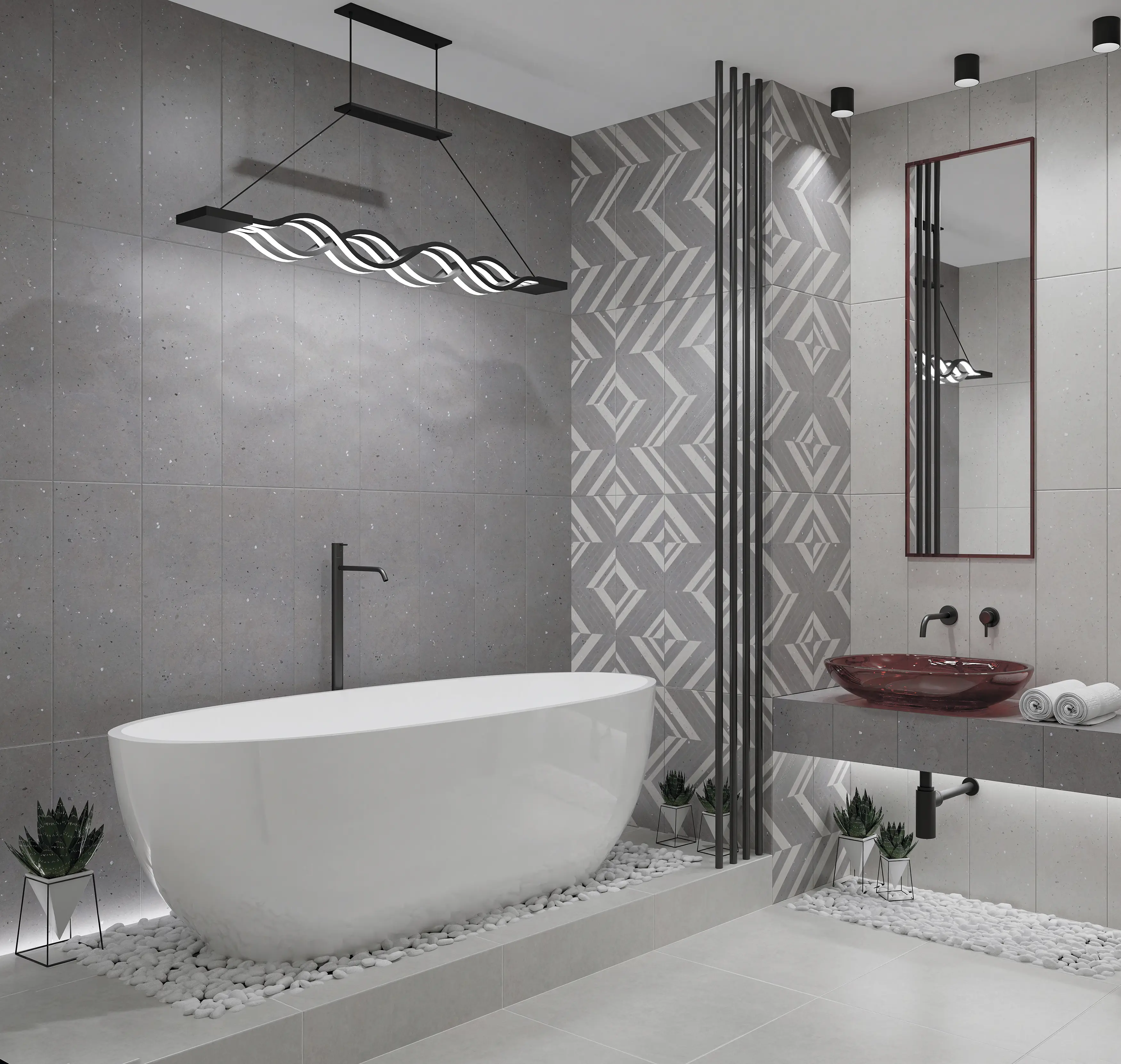 Изображение товара Настенная керамическая плитка Eletto Ceramica Limestone 24.2x70 см серого цвета