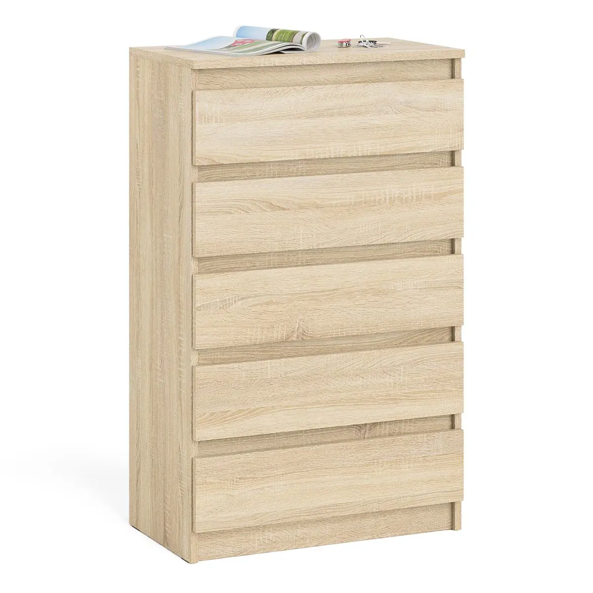 Изображение товара Комод СВК Мори МК700.5 узкий пяти ящиков современный дизайн