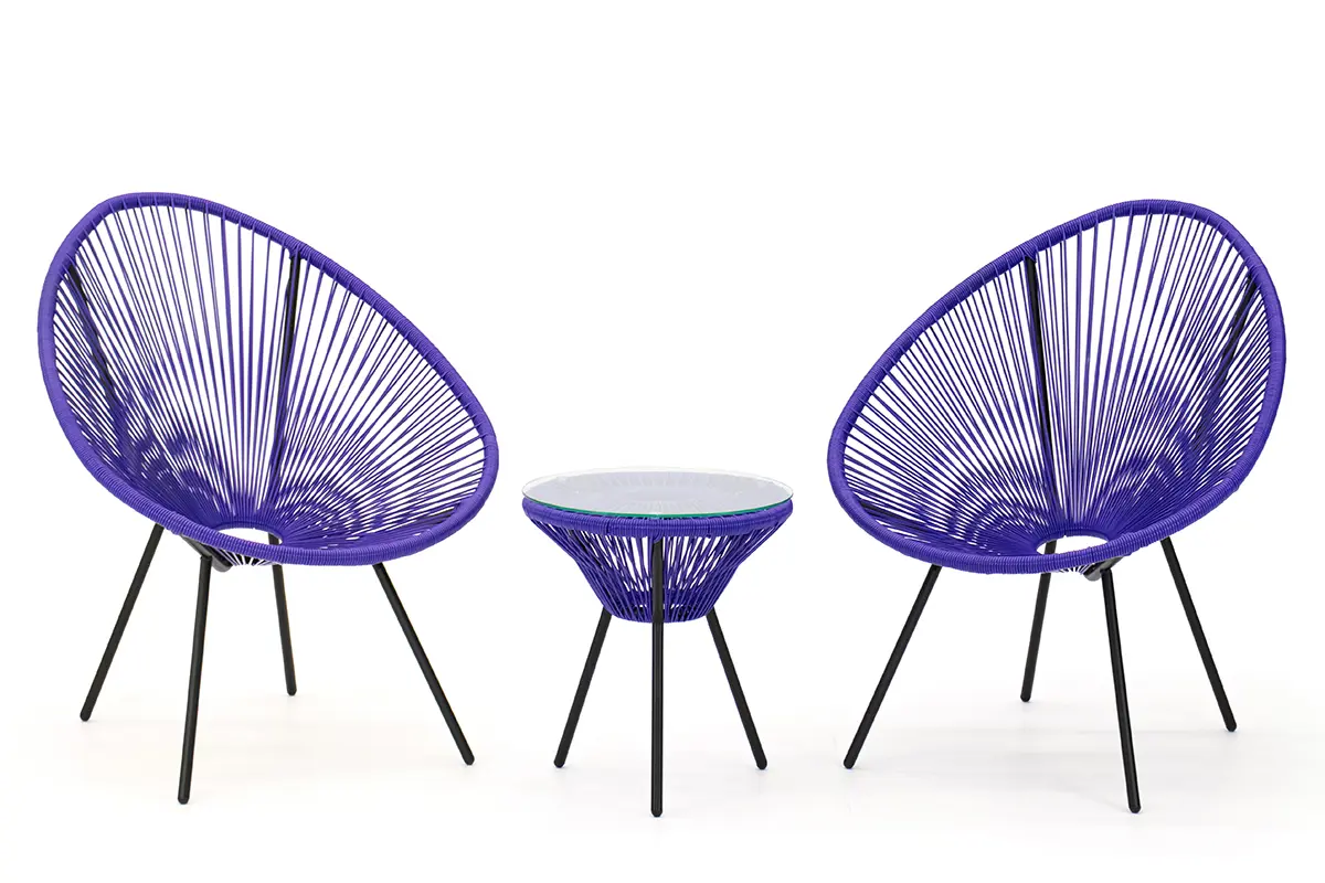 Изображение товара Набор садовой мебели Kornera Акапулько 3 предмета фиолетовый