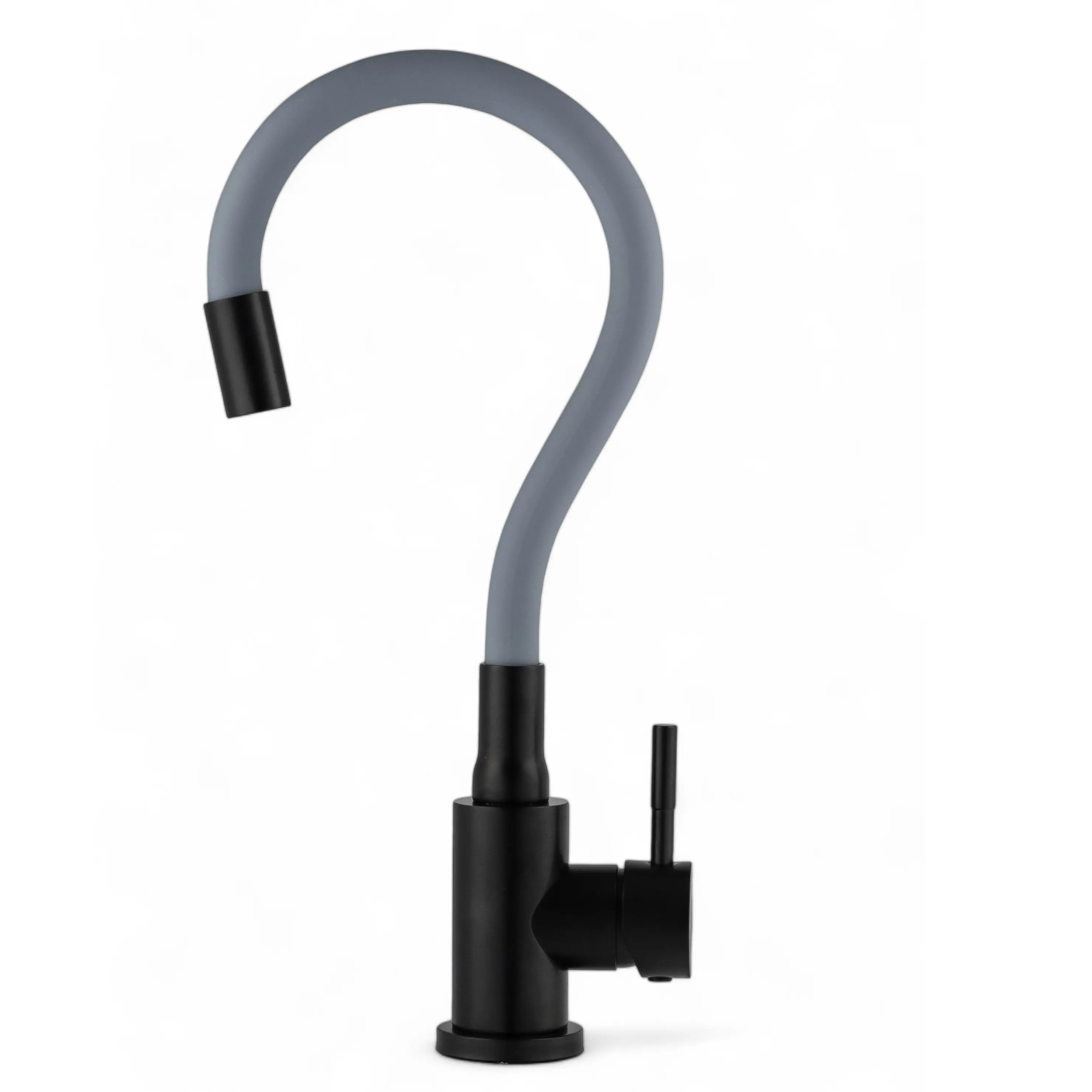 Изображение товара Смеситель для кухни Wasser zimmer 17 см гибкий излив цвет серый черный