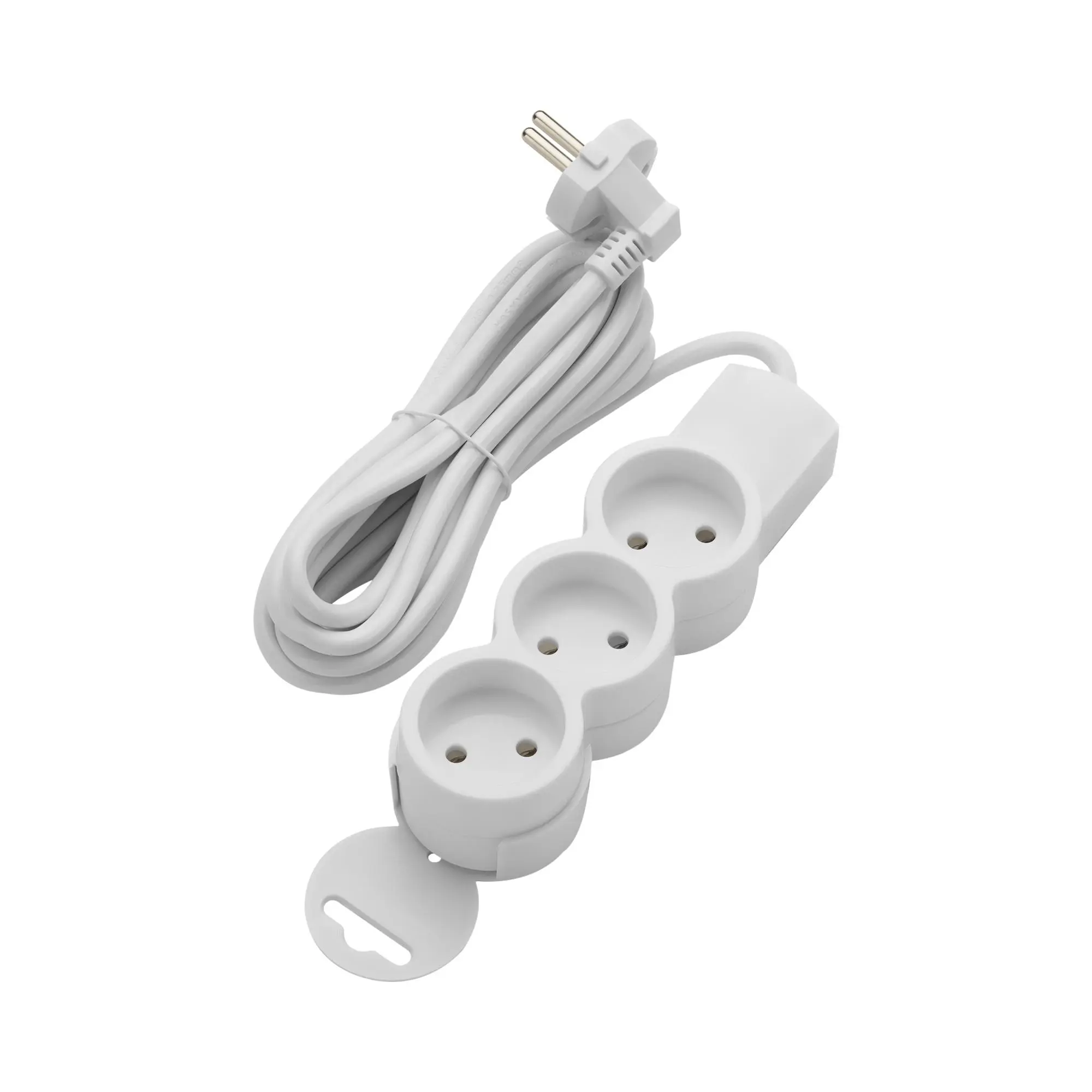 Изображение товара Удлинитель бытовой Duwi 32002 3 розетки без заземления 2200 Вт 3 м белый