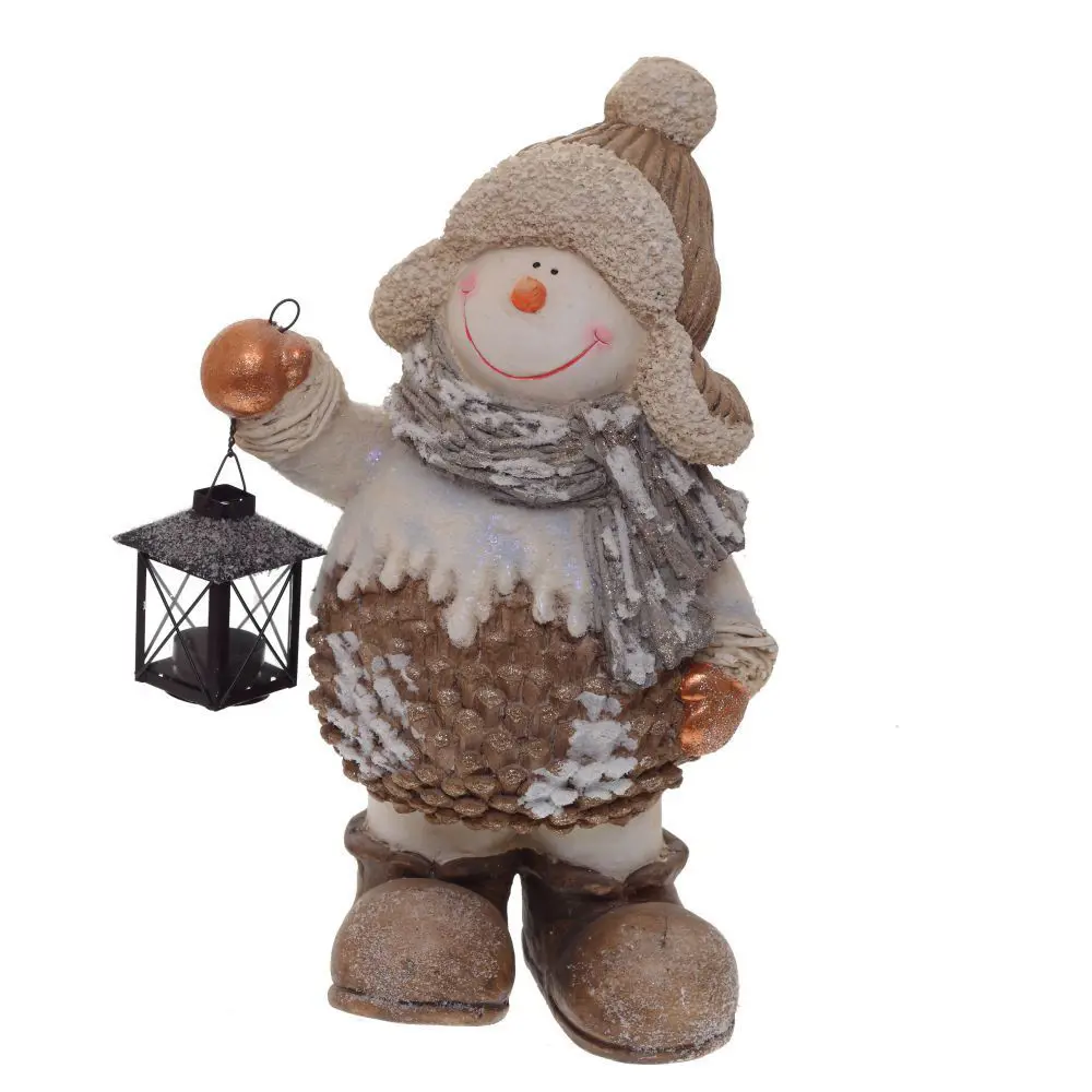 Изображение товара Новогоднее украшение Снеговик 19.8x43.5x27.8 см цвет коричневый