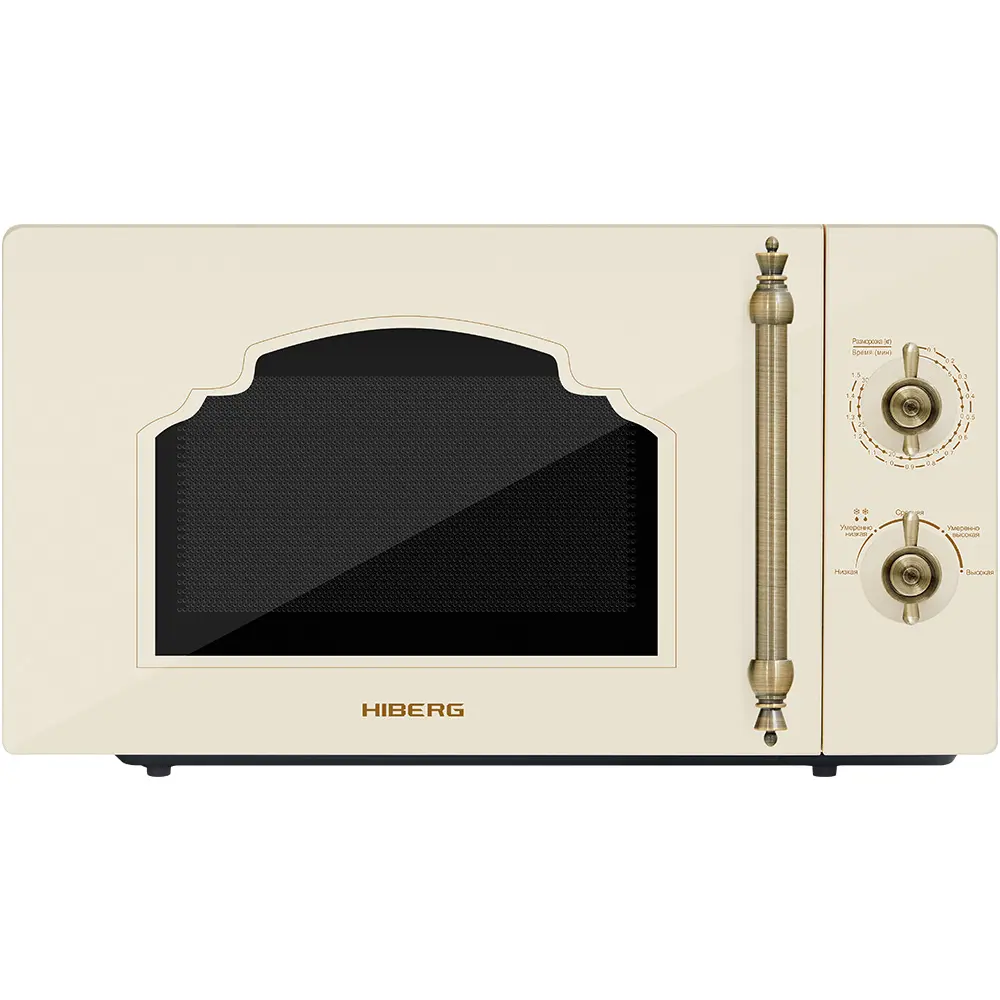 Изображение товара Отдельностоящая микроволновая печь Hiberg Микроволновая печь HIBERG VM-4288 YR 20 л 45.4x33x26.2 см цвет бежевый