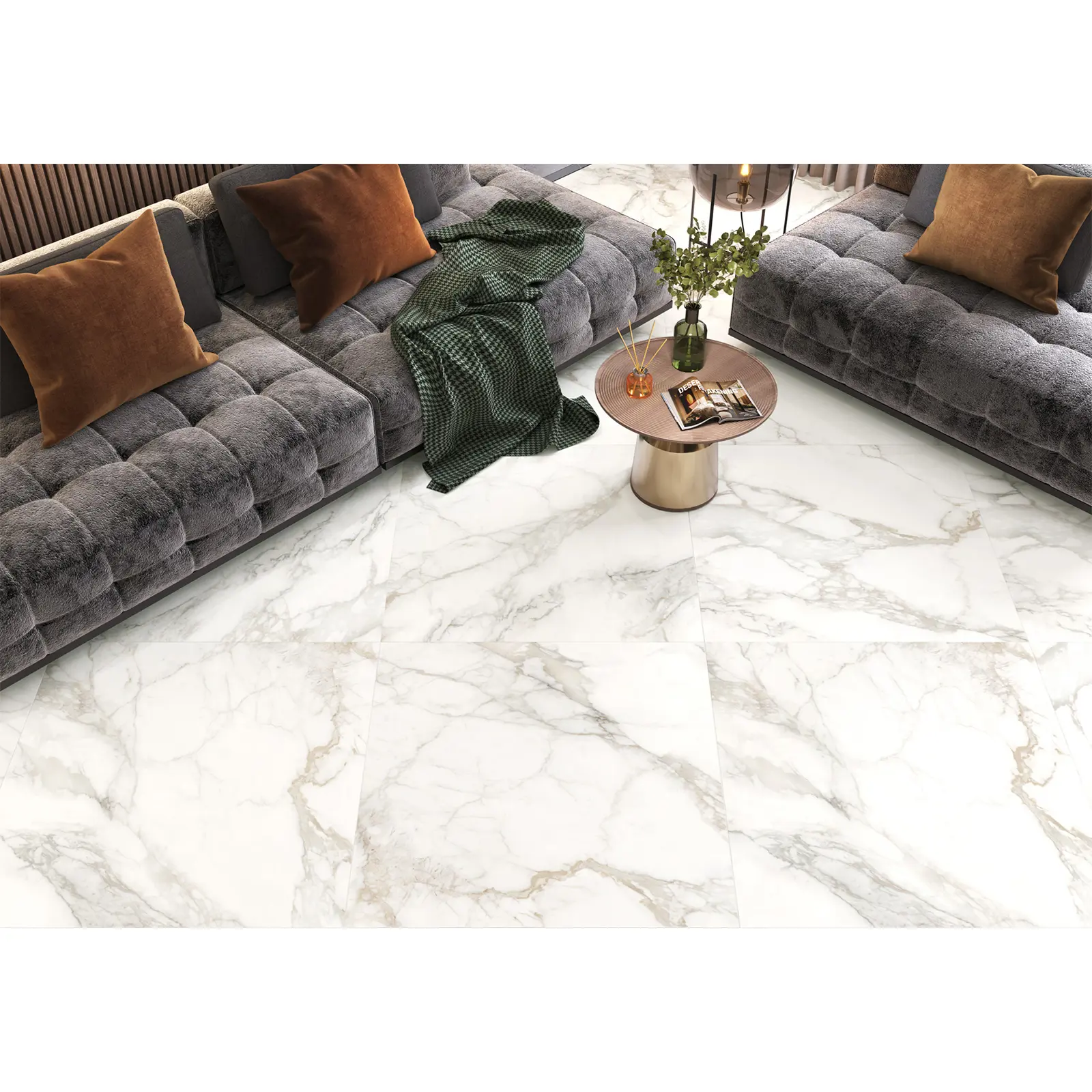 Изображение товара Керамогранит LCM Calacatta Luna 80x80 матовый белый