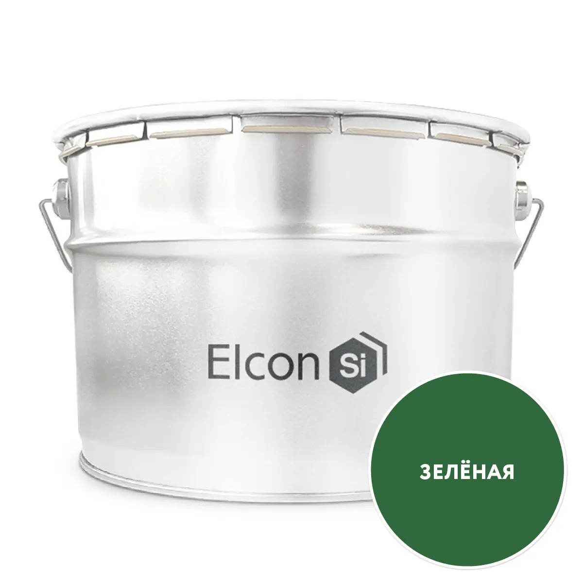 Изображение товара Грунт-эмаль 3 в 1 Elcon зеленая 10 л для металла и ржавчины