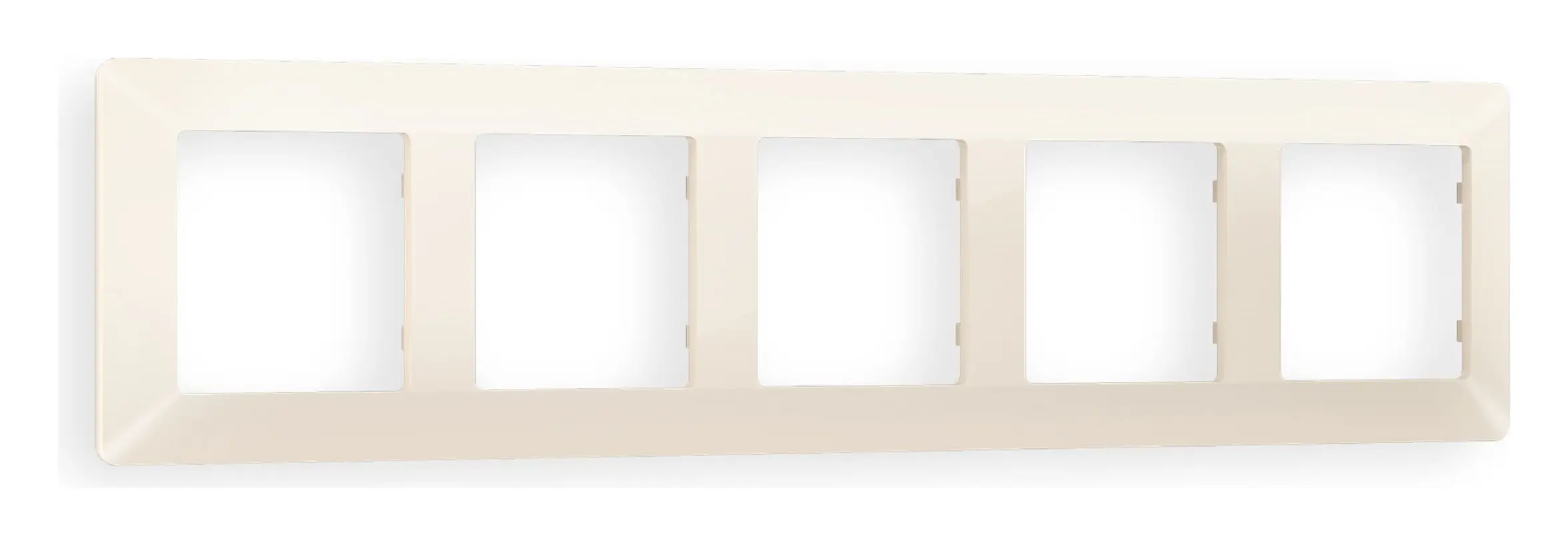 Изображение товара Рамка для розеток и выключателей Ambrella Volt Alfa Line AF110335 5 постов бежевый матовый