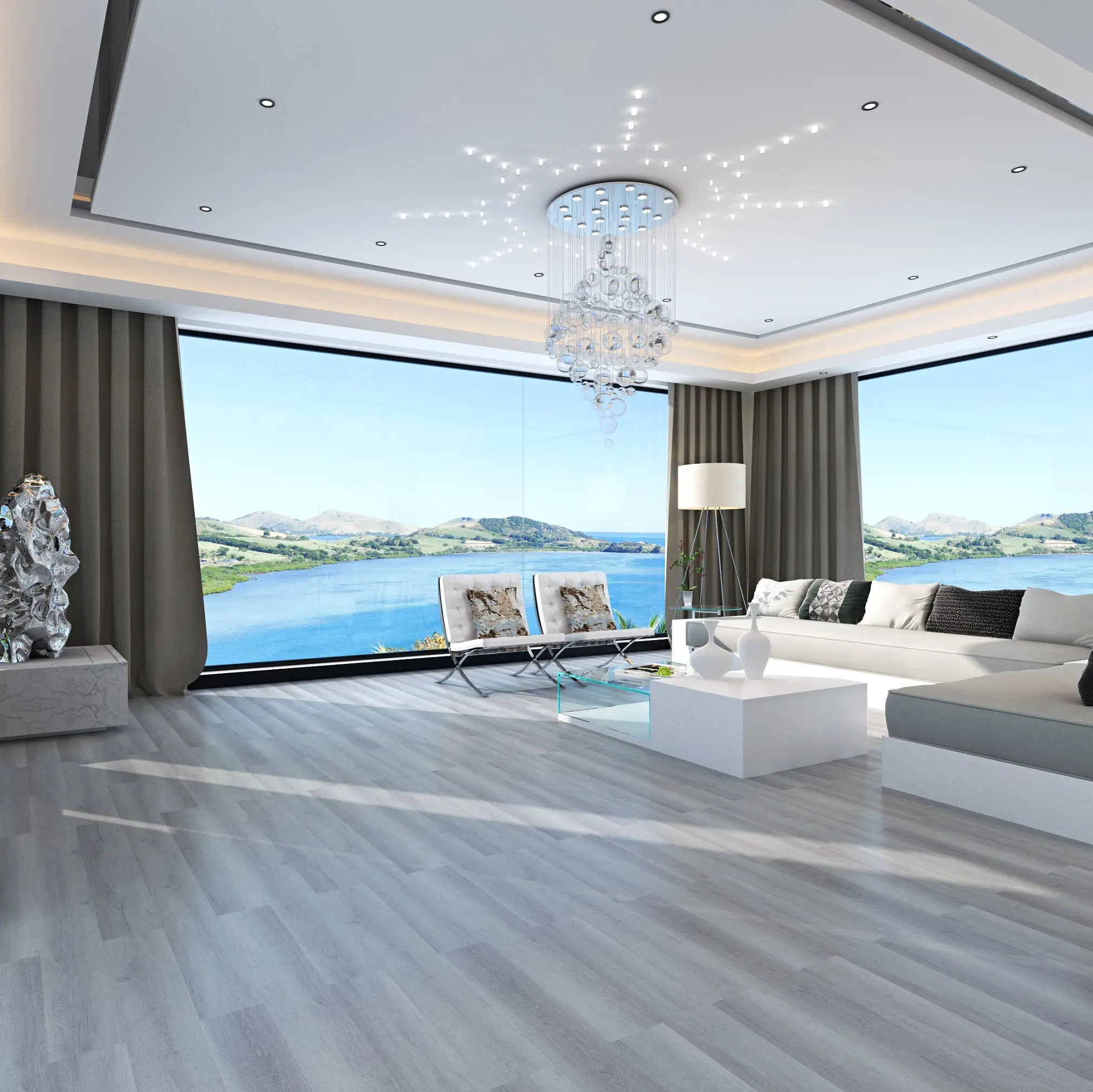 Изображение товара ПВХ плитка самоклеящаяся LVT-81109-8 Светло-Серая 31 класс толщина 1.80 мм 2.51 м² цена за упаковку