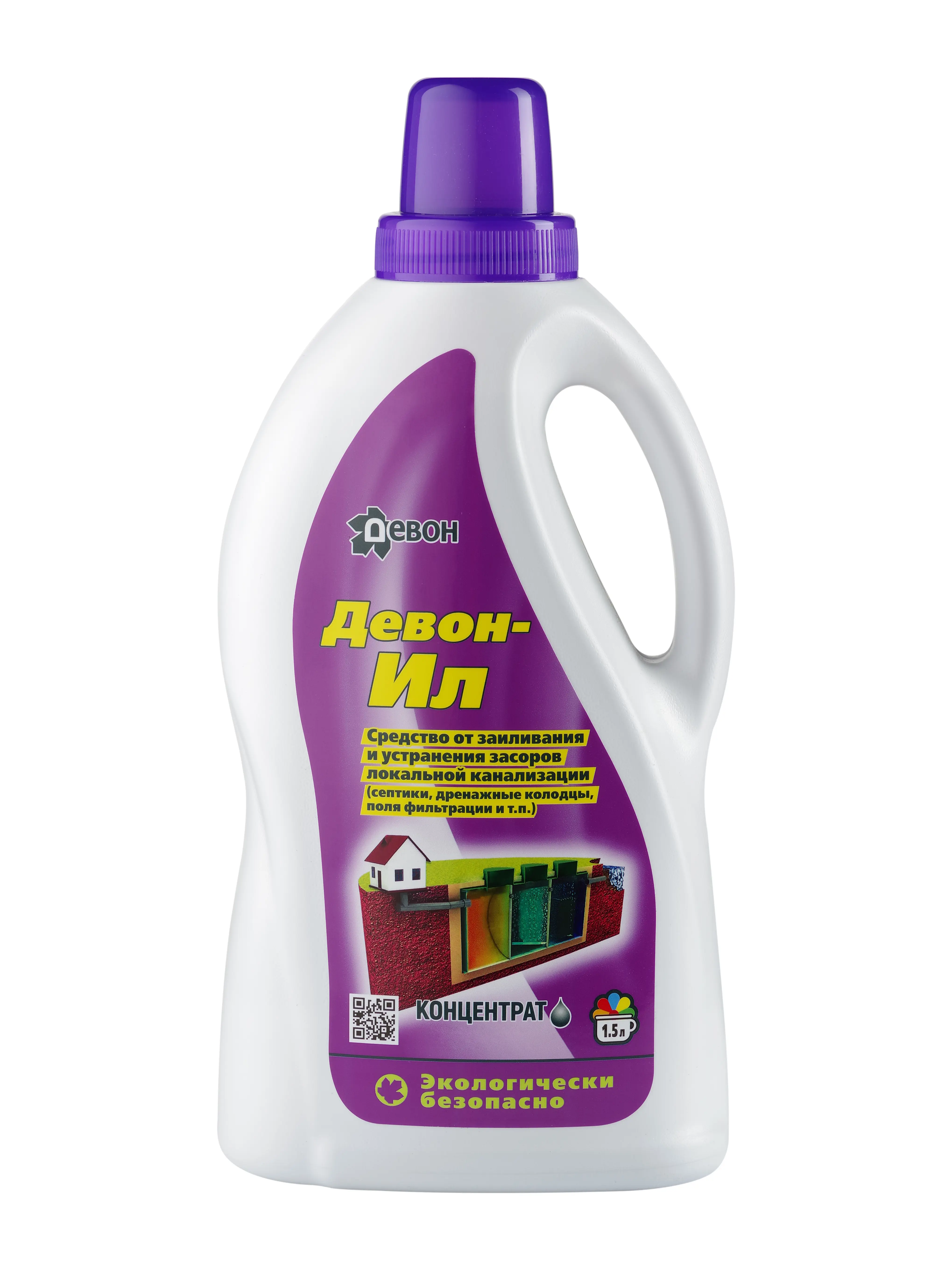 Изображение товара Средство для септика Девон-ИЛ от заиливания почвы 1.5л