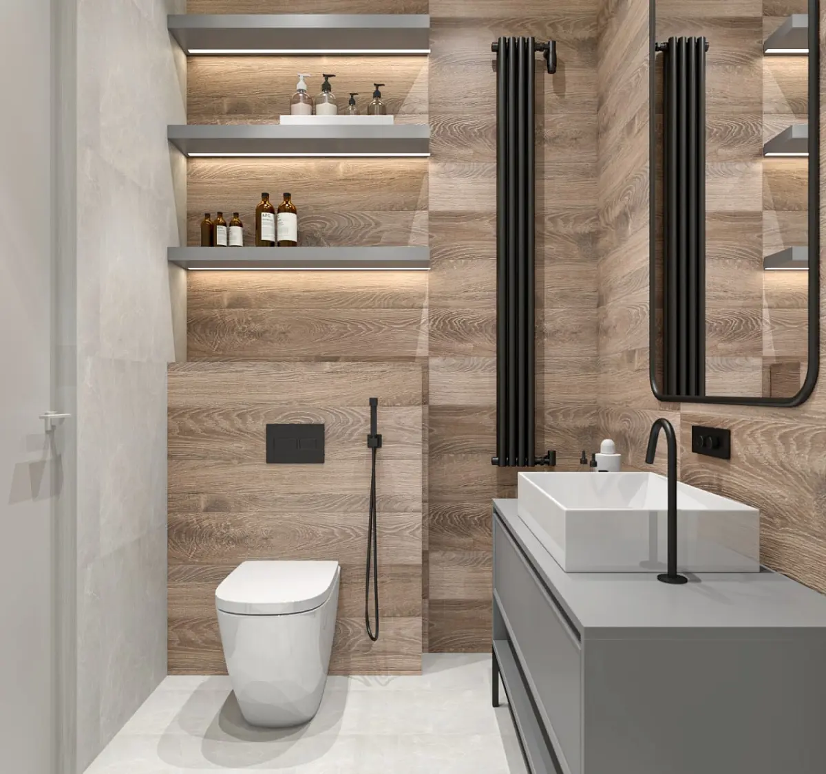 Изображение товара Керамогранит малогабаритный ABSOLUT GRES Italy Brown 20x120 см матовый для пола и стен