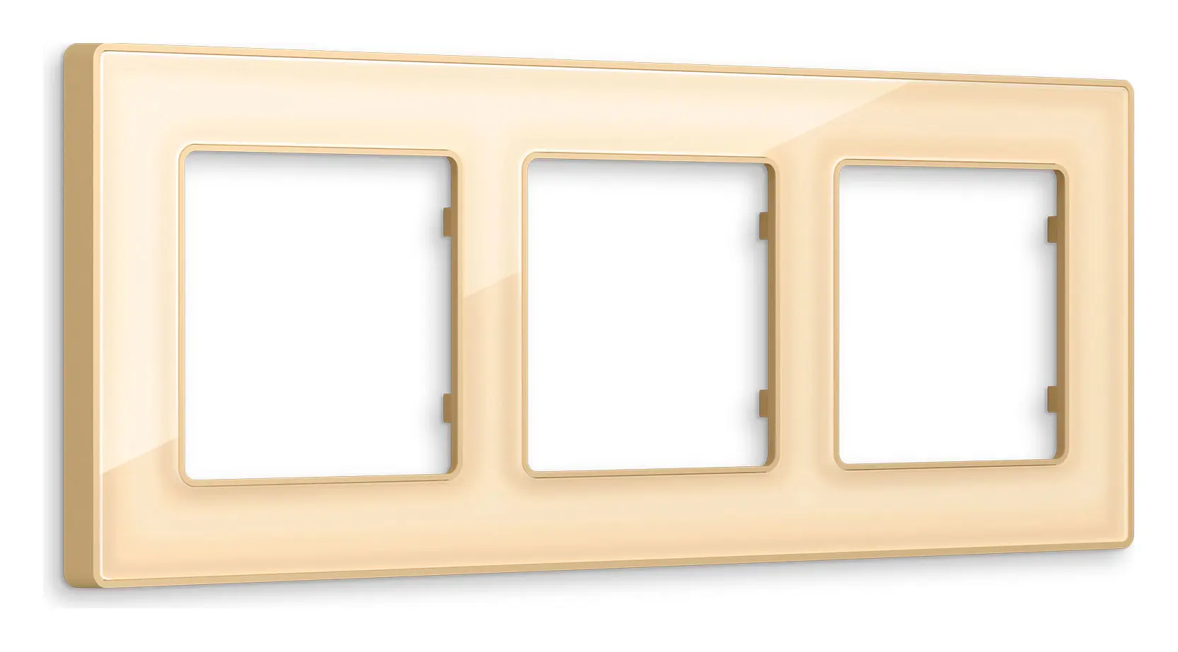 Изображение товара Рамка для розеток и выключателей Ambrella volt Alfa Arctic AF580603 цвет шампань