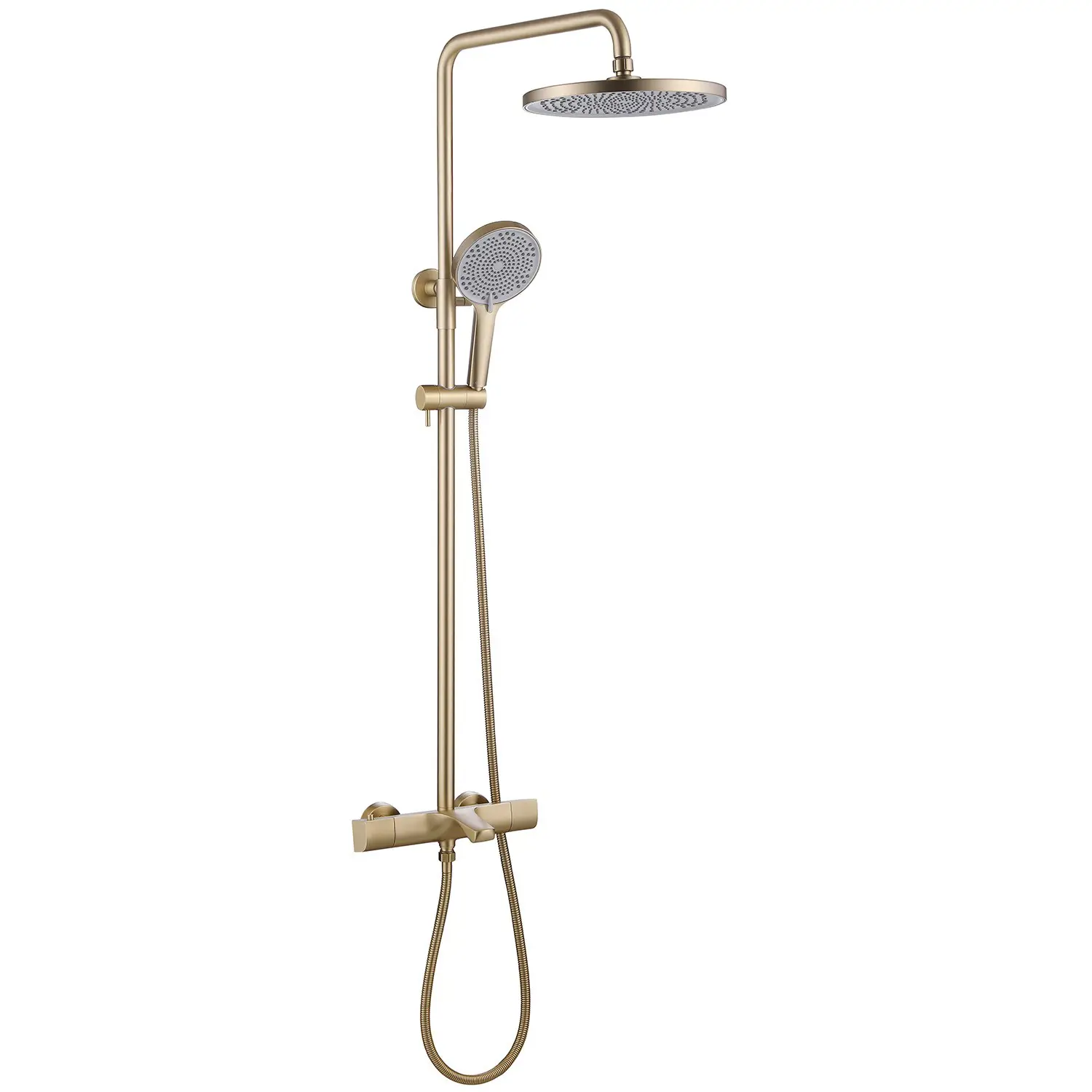 Изображение товара Душевая стойка Abber Thermostat AF8516GL с термостатом и изливом, золото матовое