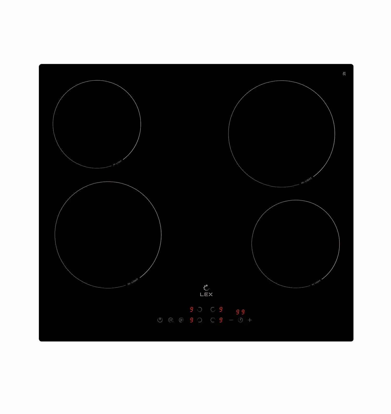Изображение товара Плита Lex EVH 6040 59 см 4 конфорки цвет черный матовый