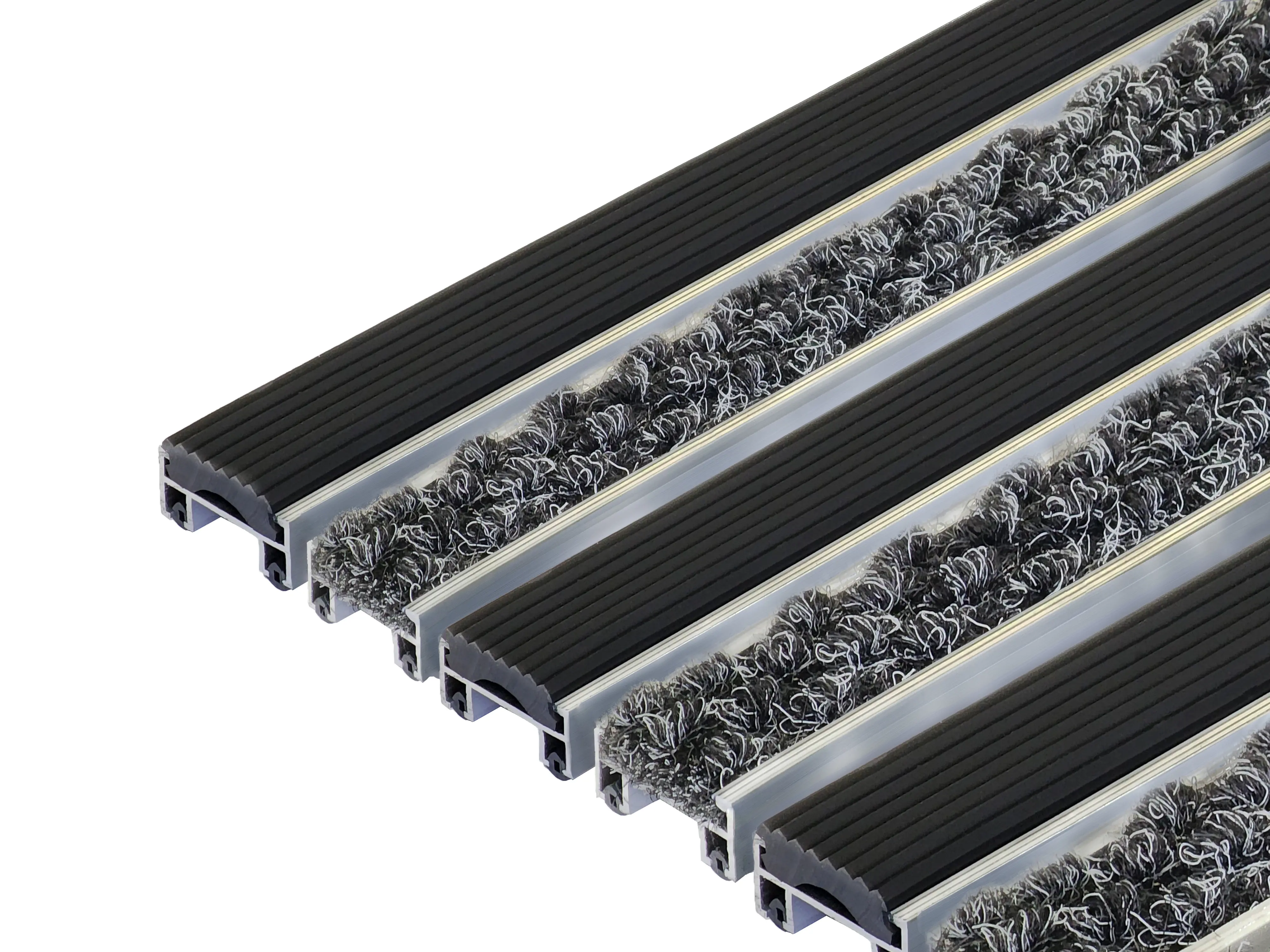 Изображение товара Придверная решетка Сититоп Эконом текстиль+резина 100x50 см алюминиевая