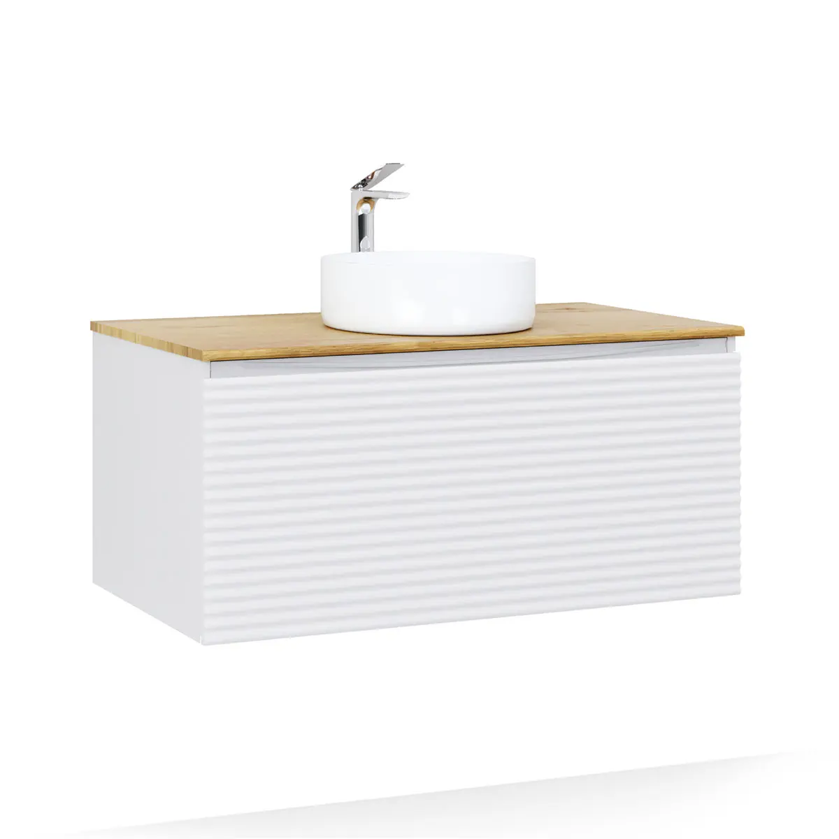 Изображение товара Тумба под раковину подвесная Jorno Coss.01.100/P/W-DG/JR 99.4см цвет белый