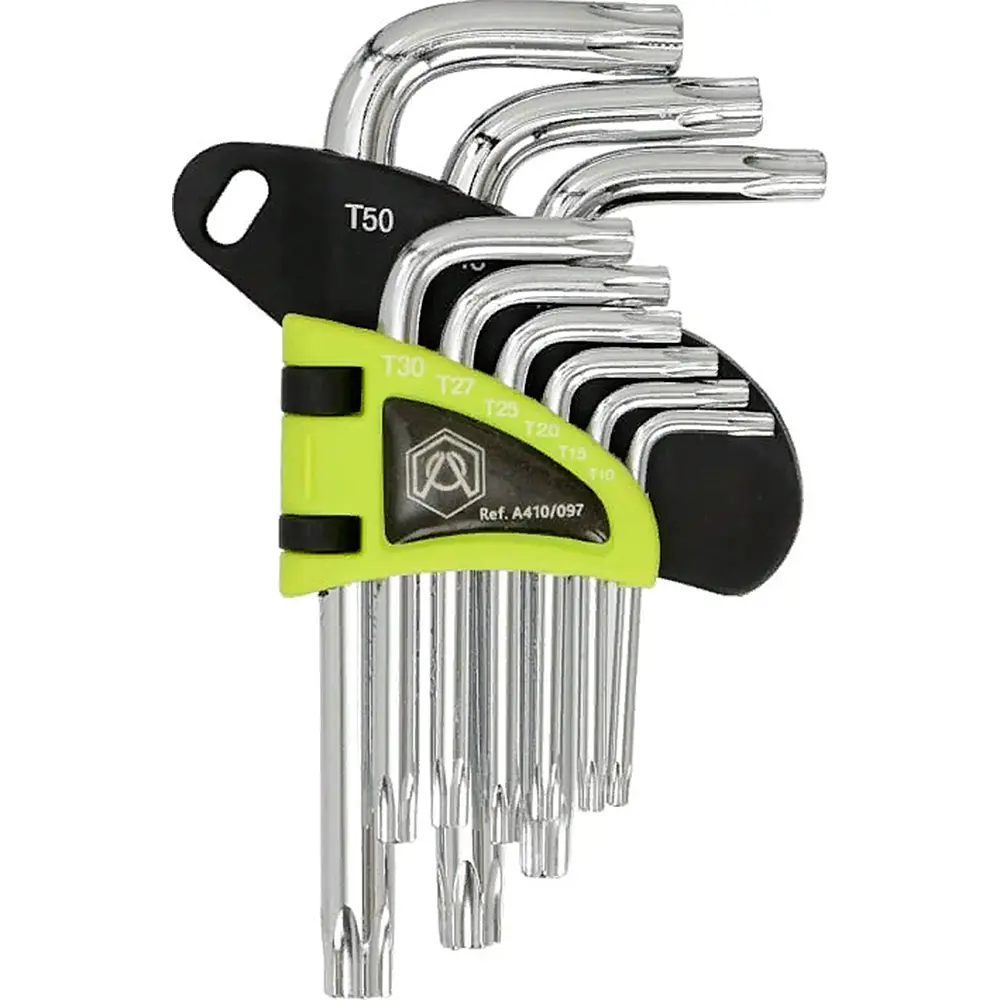 Изображение товара Набор шестигранных ключей Armero Torx CrV короткие, 9 шт.