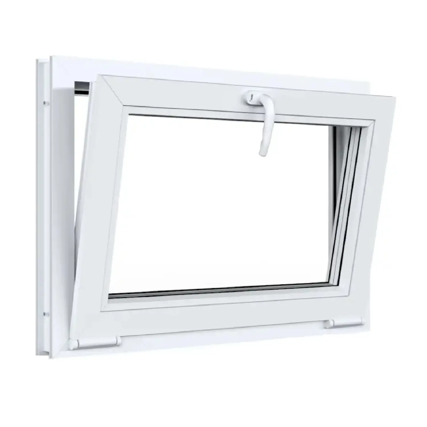 Изображение товара Пластиковое окно ПВХ Пластикoff фрамуга 700x1300мм двухкамерное белое