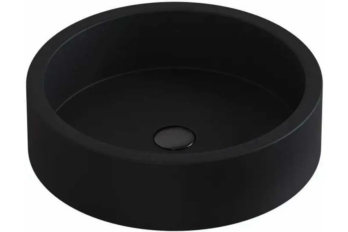 Изображение товара Раковина для ванной накладная Uperwood Round бетон цвет черный