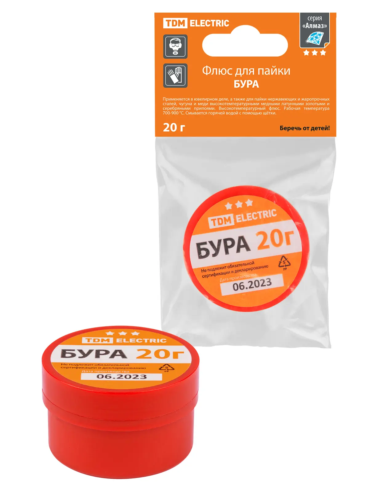 Изображение товара Припой Tdm electric Алмаз SQ1025-1510 20 г, 30 шт для качественной пайки