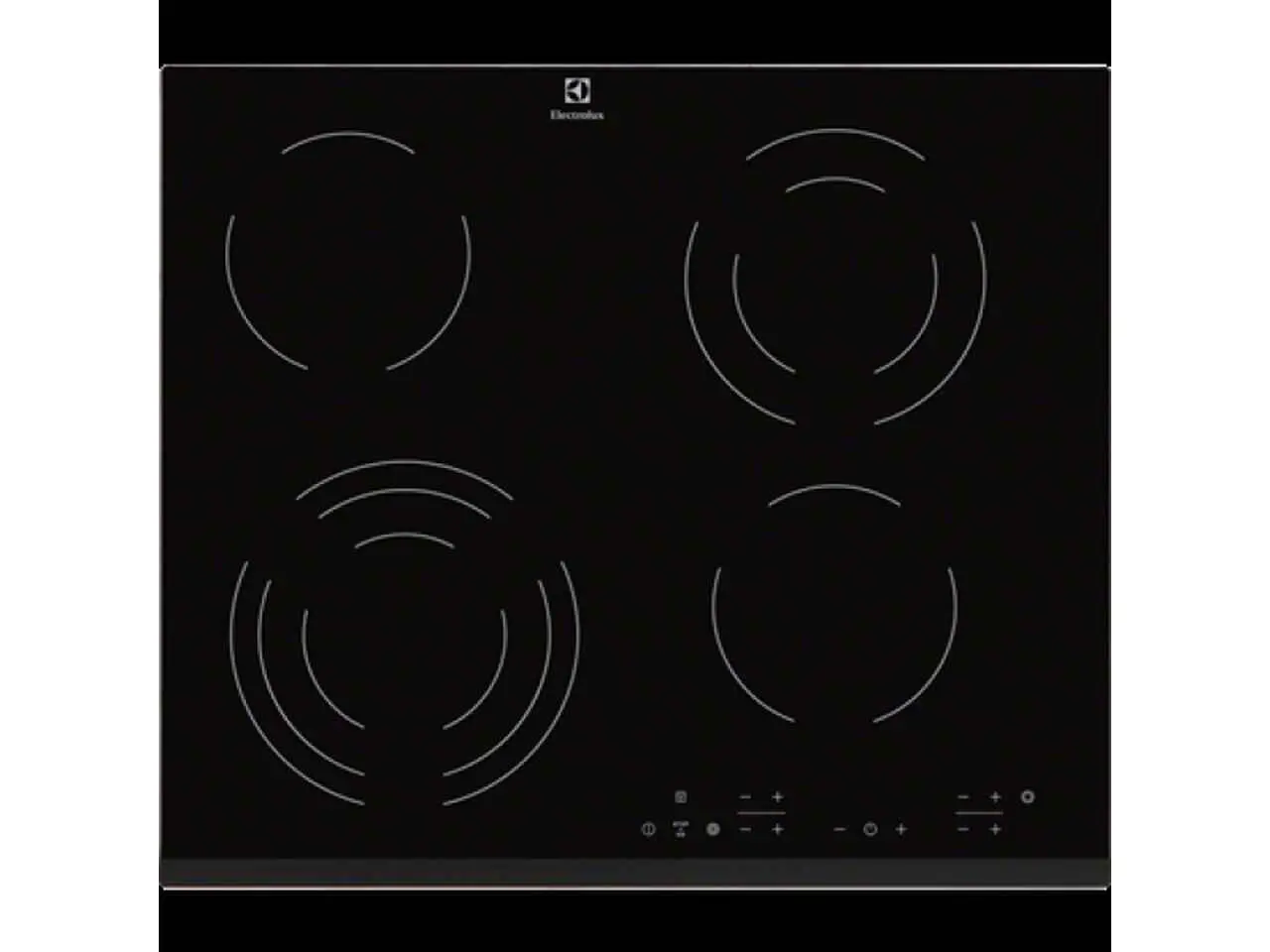 Изображение товара Электрическая варочная панель Electrolux EHF 6343 FOK 59 см 4 конфорки черный стеклокерамика