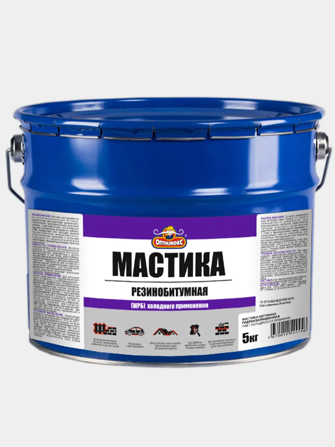 Изображение товара Мастика Optilux резинобитумная 5кг