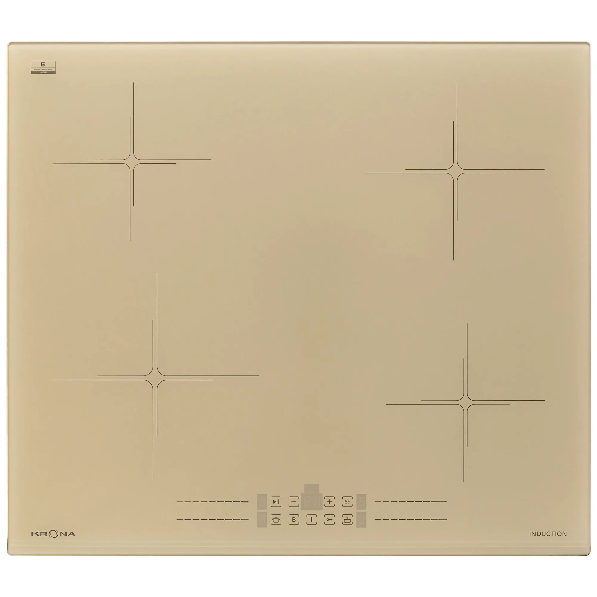 Изображение товара Индукционная варочная панель KronaFARBE 60 IV 4 конфорки встраиваемая слоновая кость
