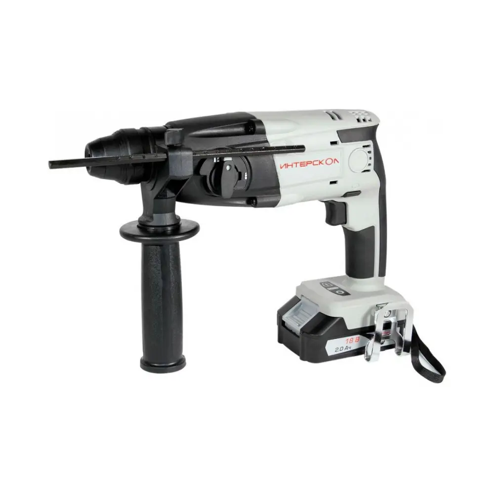 Изображение товара Перфоратор аккумуляторный SDS Plus Интерскол ПА-18/18Л2 4680394008736, 18 В Li-Ion 2x2 Ач, 1.3 Дж