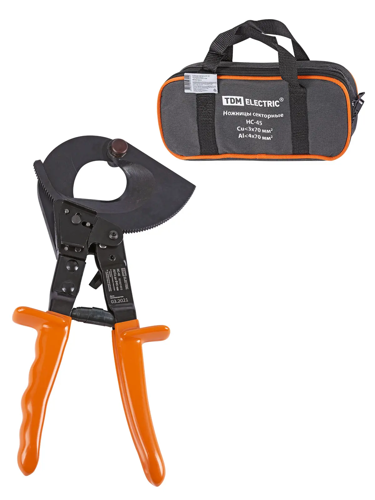 Изображение товара Секторные ножницы Tdm electric МастерЭлектрик НС-45 для кабеля