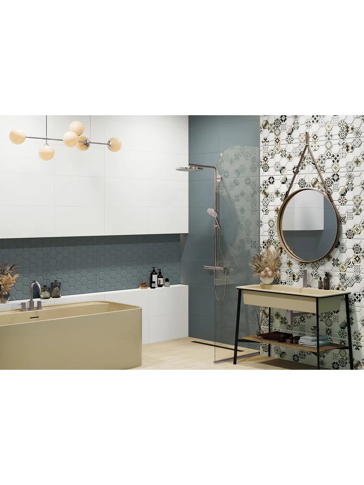 Изображение товара Настенная плитка Edelweiss New Trend 30x60 см синий рельефная для стен