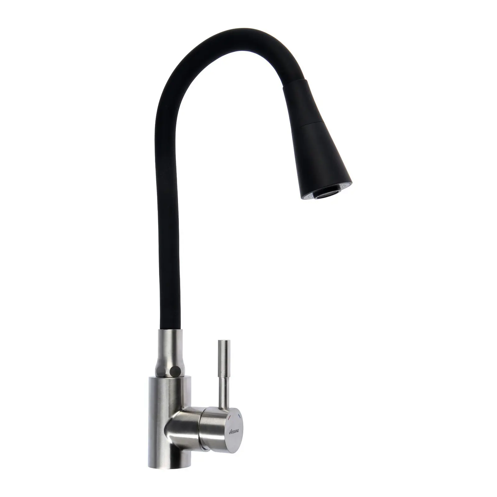 Изображение товара Смеситель для кухни однорычажный Accoona A9890F-3 излив 16 см цвет черный