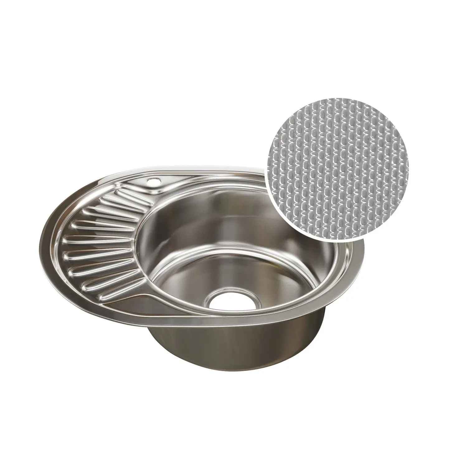 Изображение товара Врезная мойка Mixline 532303 45x57 см глубина чаши 18 см нержавеющая сталь цвет хром