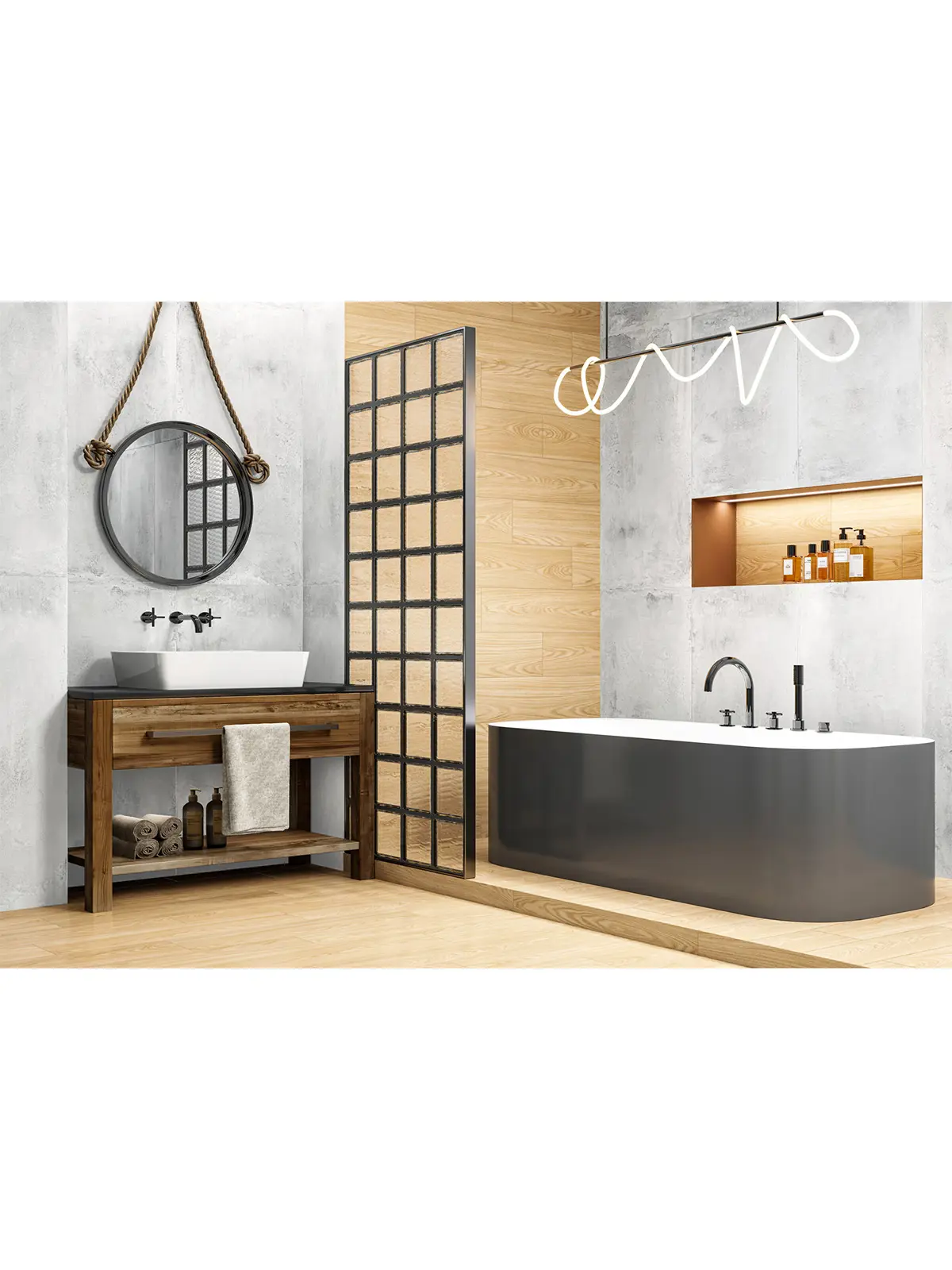 Изображение товара Керамогранит Delacora Misty 60120MIT15 60x120 см серый для пола и стен