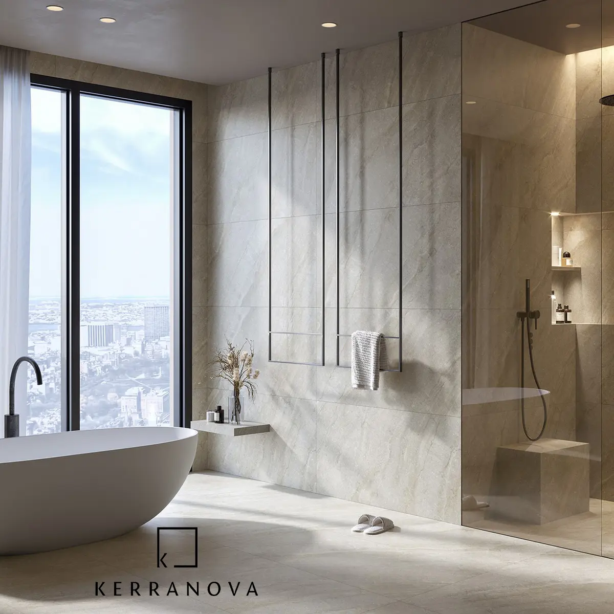 Изображение товара Керамогранит Kerranova Bereg 600x1200 серый с эффектом камень для стен и пола