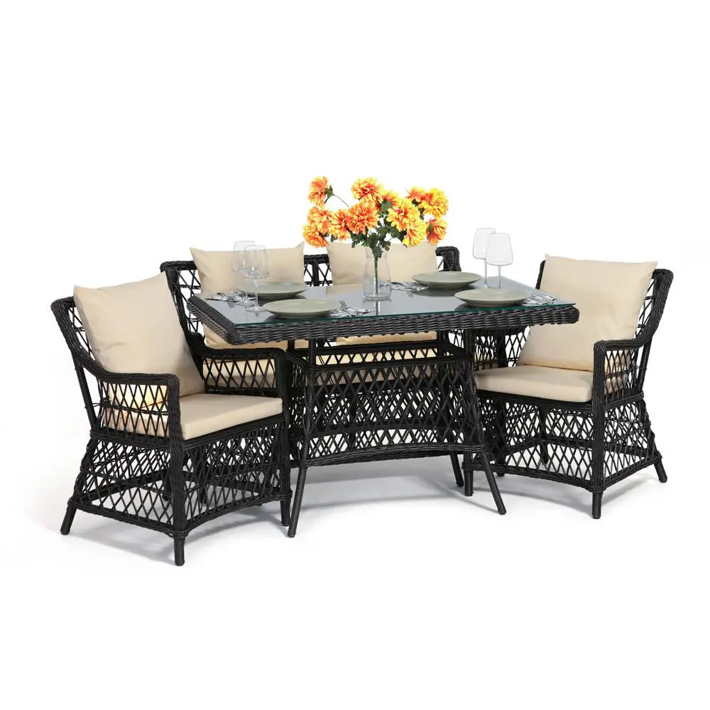 Изображение товара Набор обеденной мебели для сада Malacca Гайс полиротанг венге 4 предмета