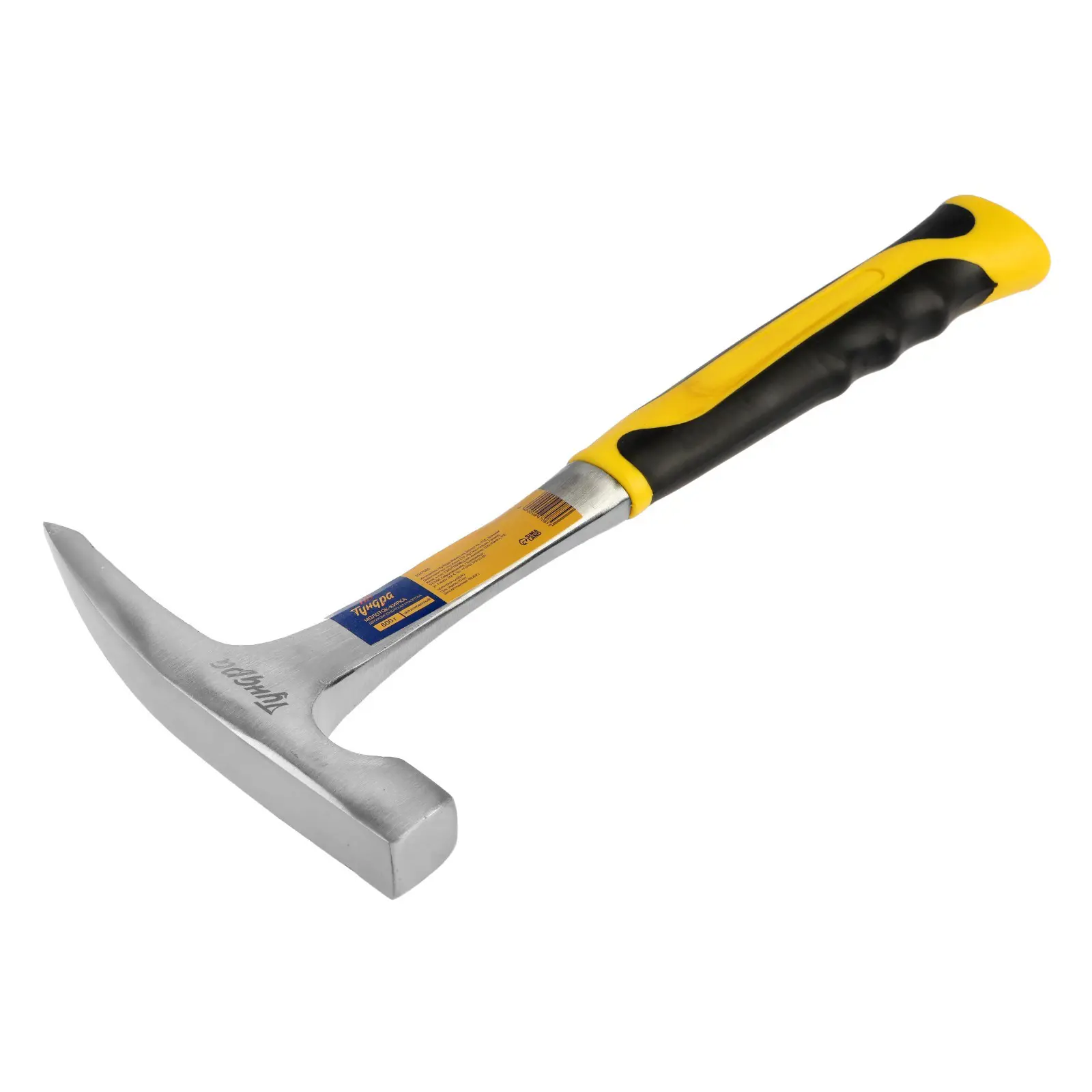 Изображение товара Молоток-кирка слесарный Тундра Профи 9947085 двухкомпонентная рукоятка 600 г