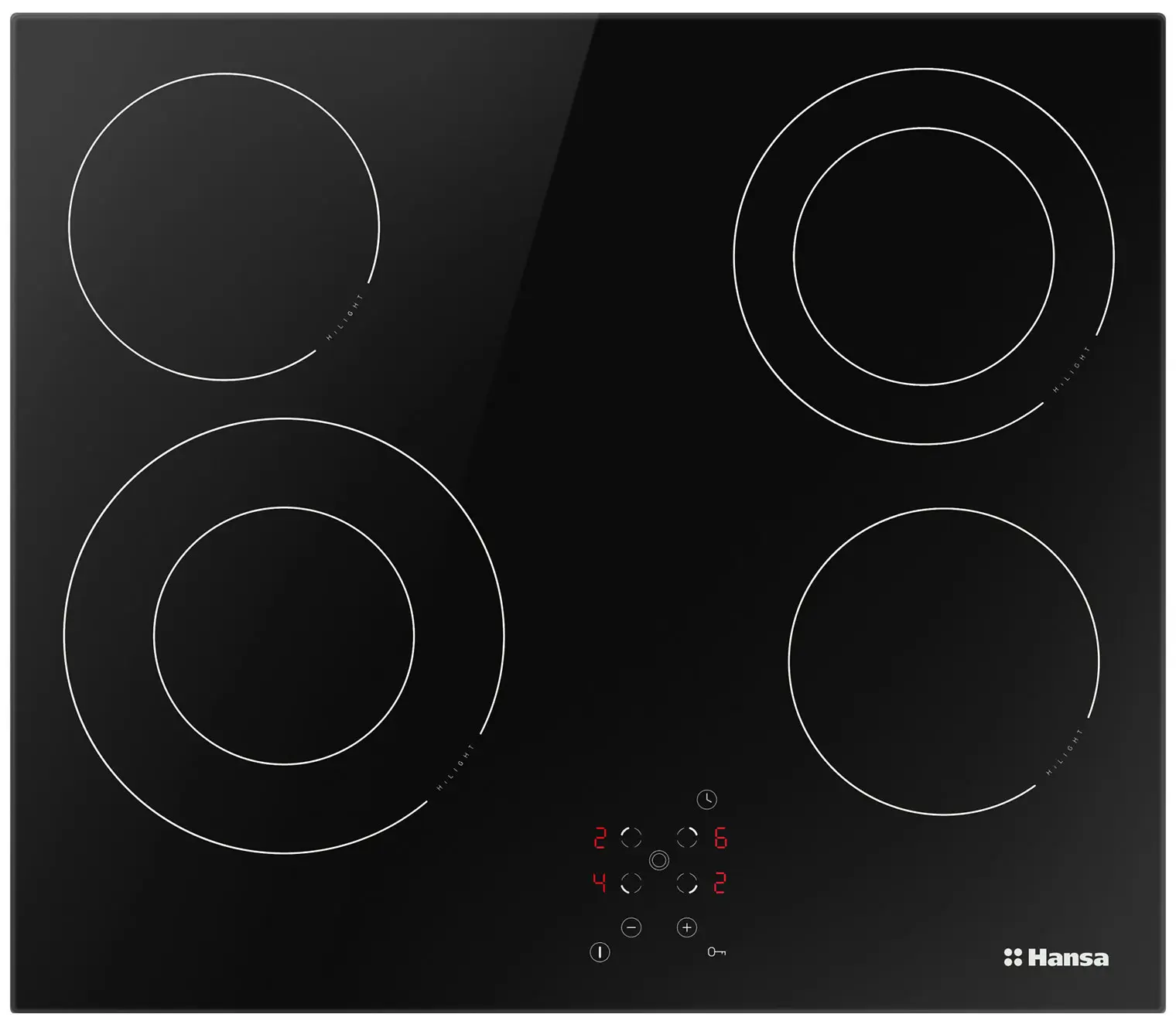 Изображение товара Электрическая варочная панель Hansa BHC66506 4 конфорки стеклокерамика