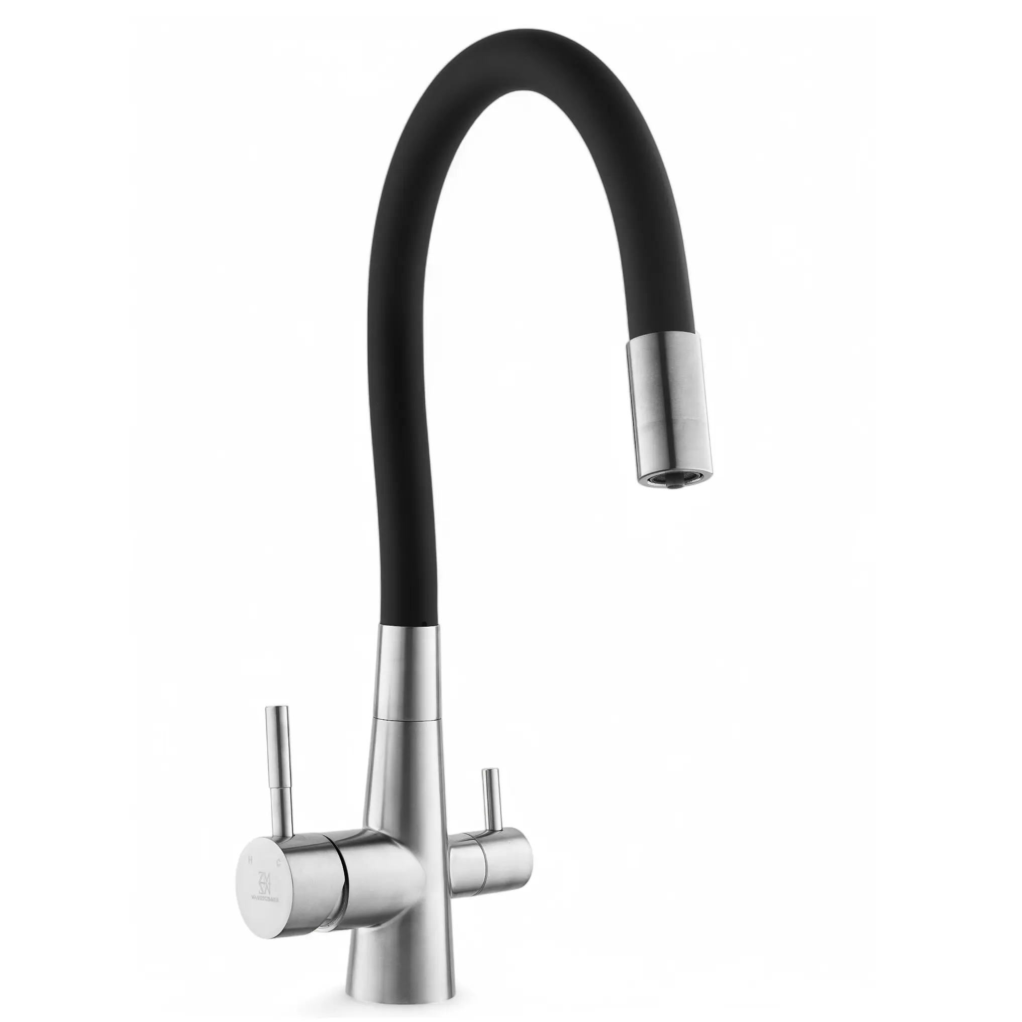Изображение товара Смеситель для кухни WASSER ZIMMER с фильтром и гибким гусаком сатин
