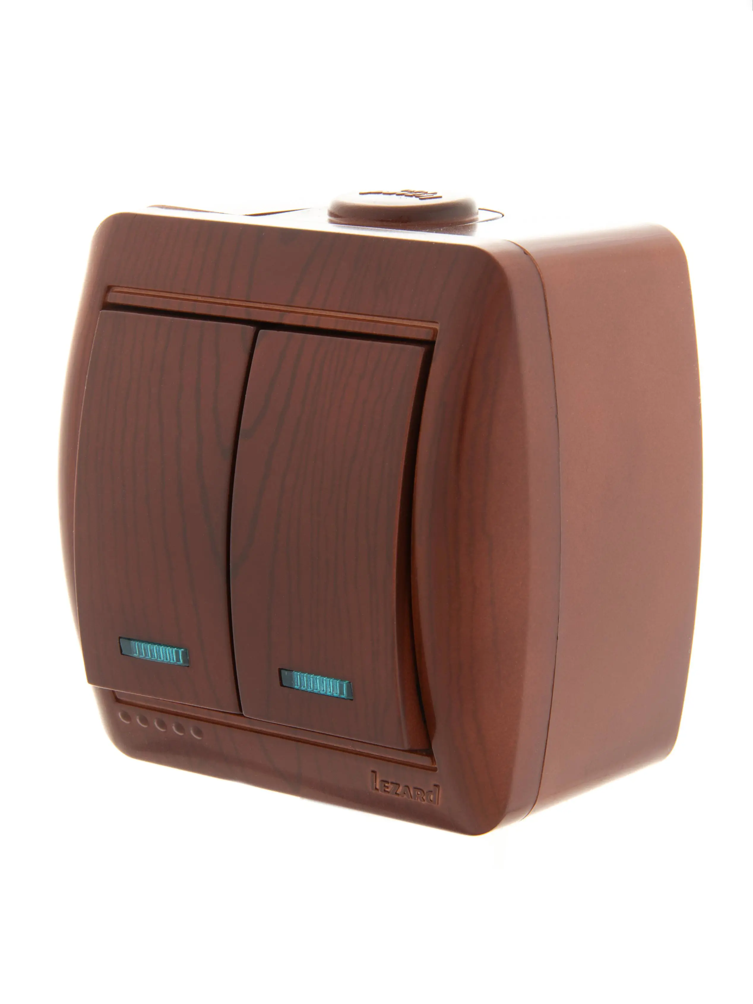 Изображение товара Выключатель накладной Lezard NATA 710-0600-112 1 клавиша, цвет вишня