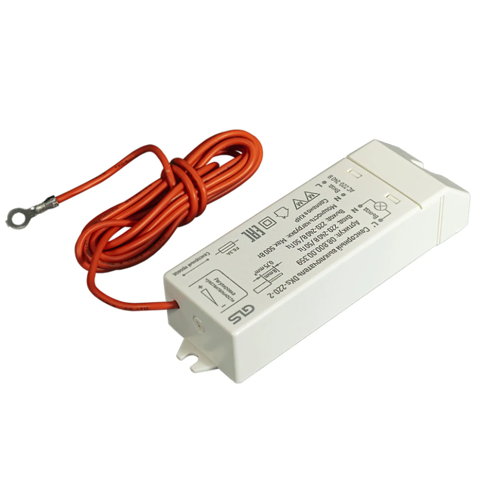 Изображение товара Выключатель сенсорный накладной GLS D23231 белого цвета на касание