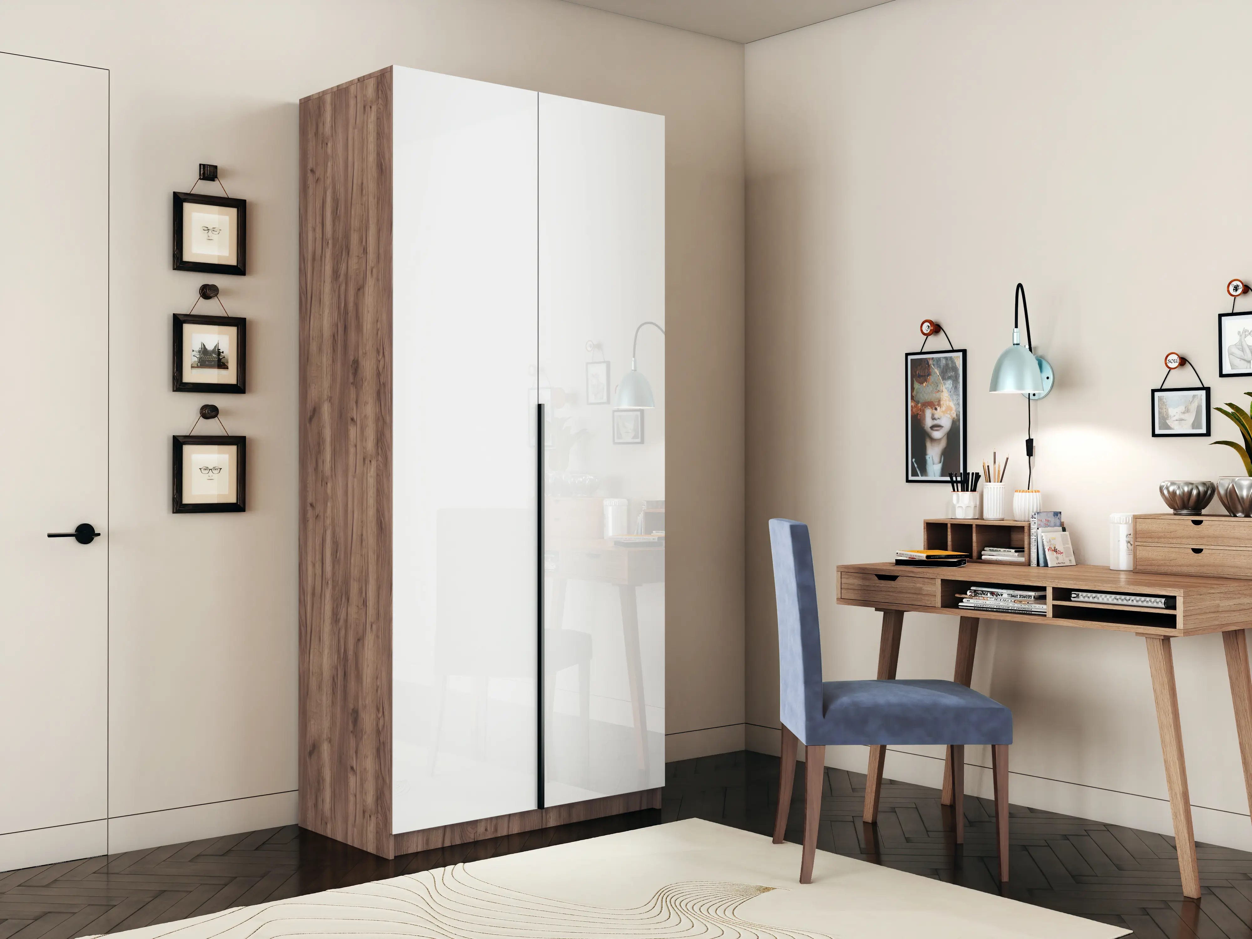 Изображение товара Шкаф распашной Мебельная компания е1 LCKSb_M1_1000_KT 101x220 см