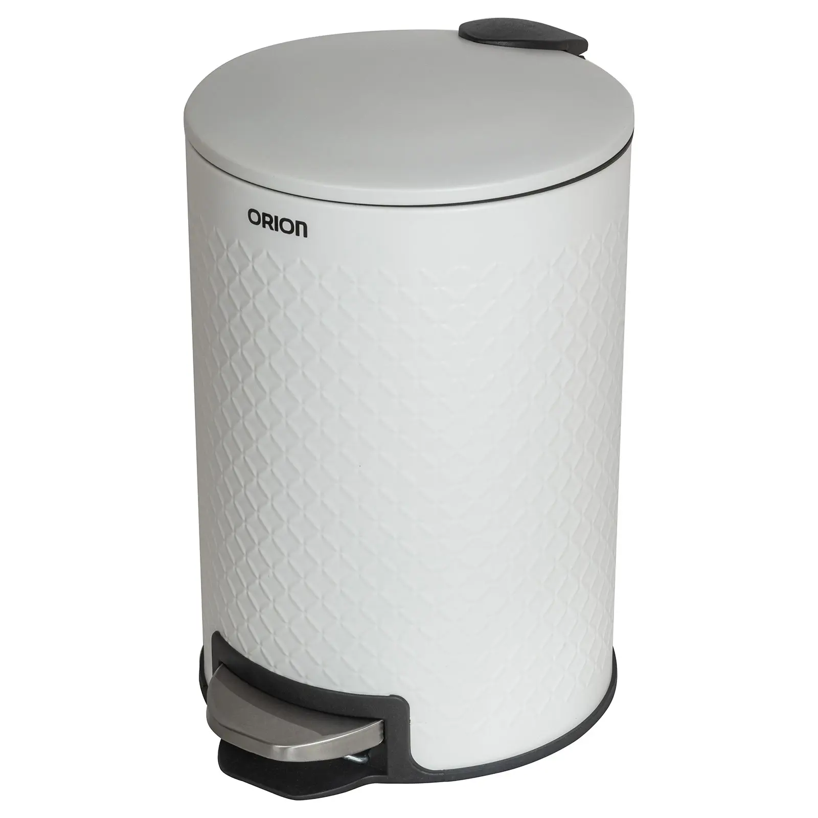 Изображение товара Мусорный контейнер с педалью 12 л Orion металлический цвет белый