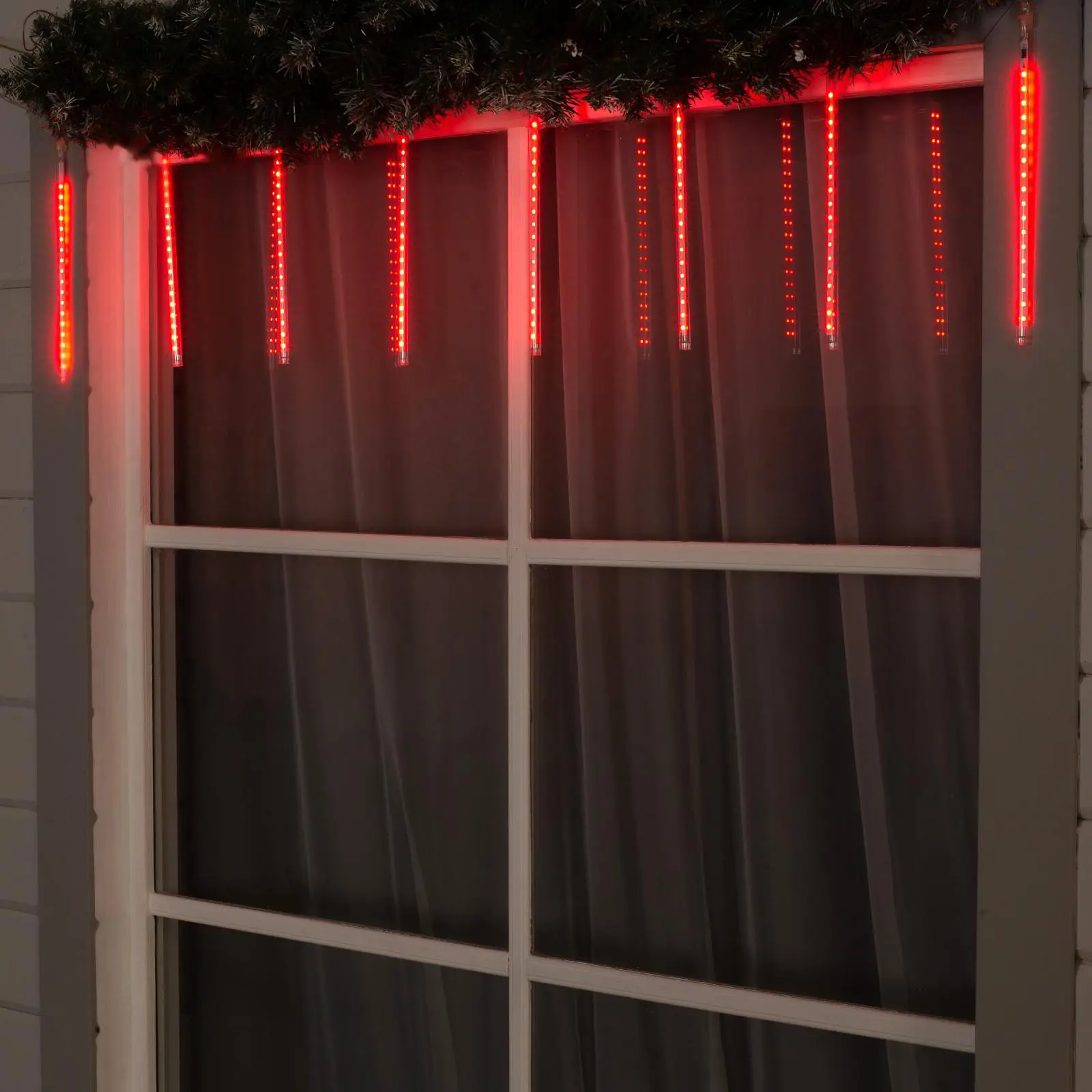 Изображение товара Электрогирлянда универсальная Luazon lighting 5248335 сосульки 2.5x2.5 м 192 ламп красный 1 режим работы