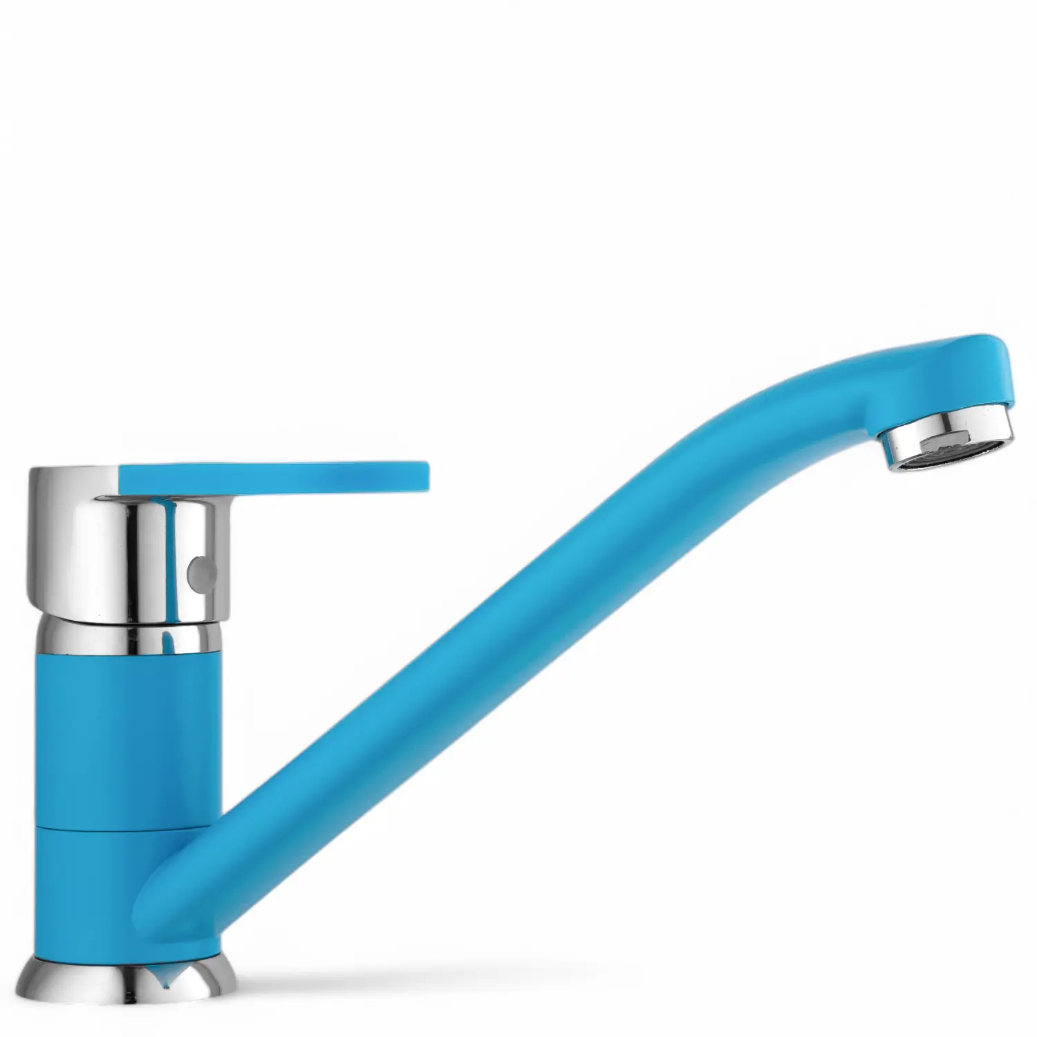 Изображение товара Смеситель для кухни Potato P49223-12 поворотный излив цвет голубой 11 см