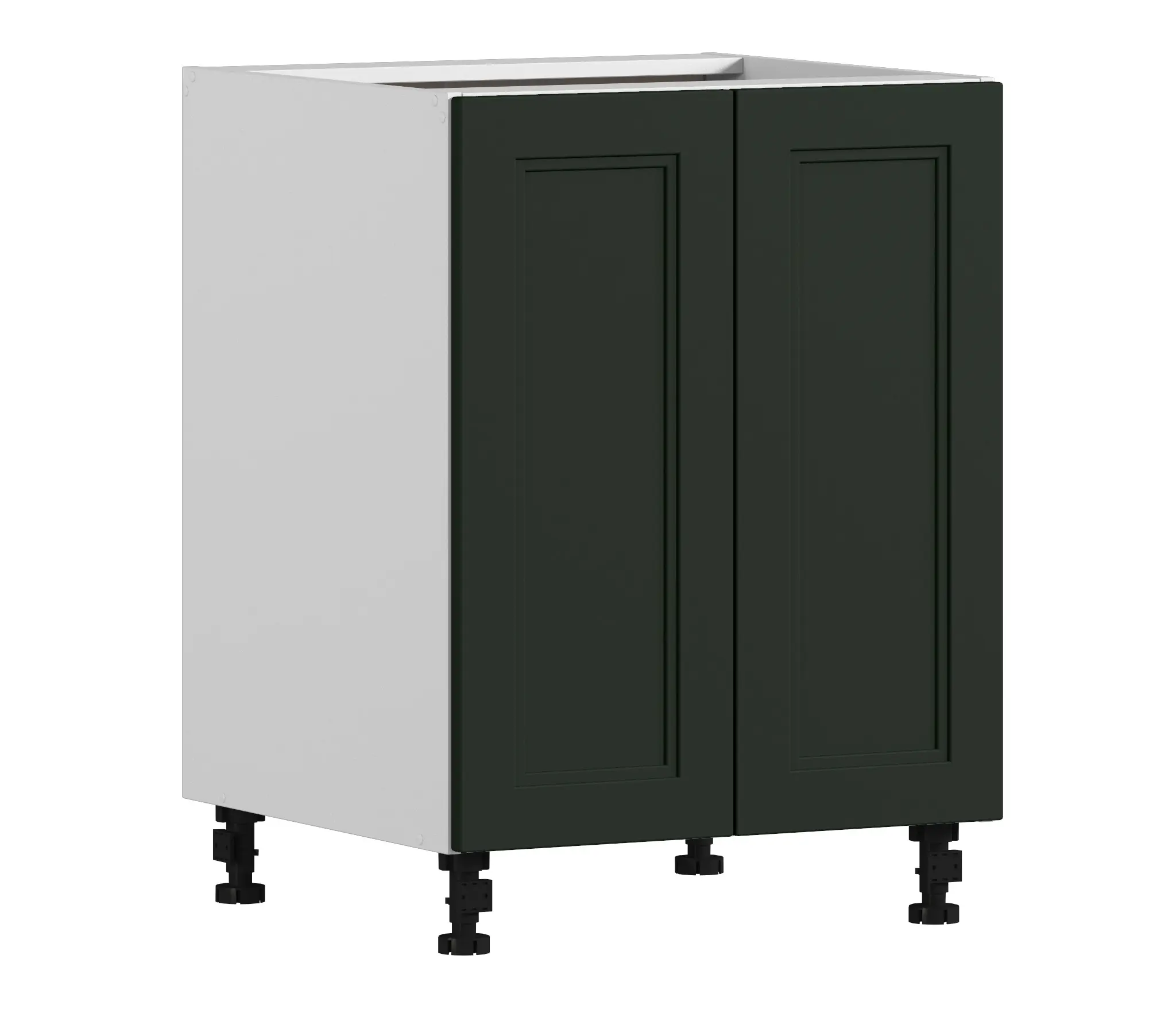 Изображение товара Напольный шкаф Регина Столплит с двумя фасадами 60x82x56 см МДФ цвет зеленый